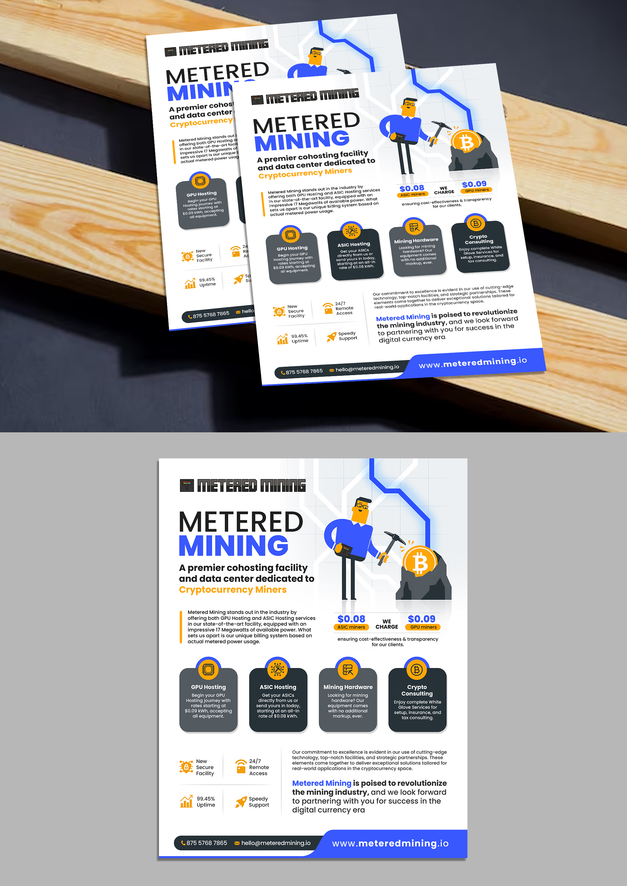 Diseño de Flyer por debdesign para Metered Mining | Diseño #32597384