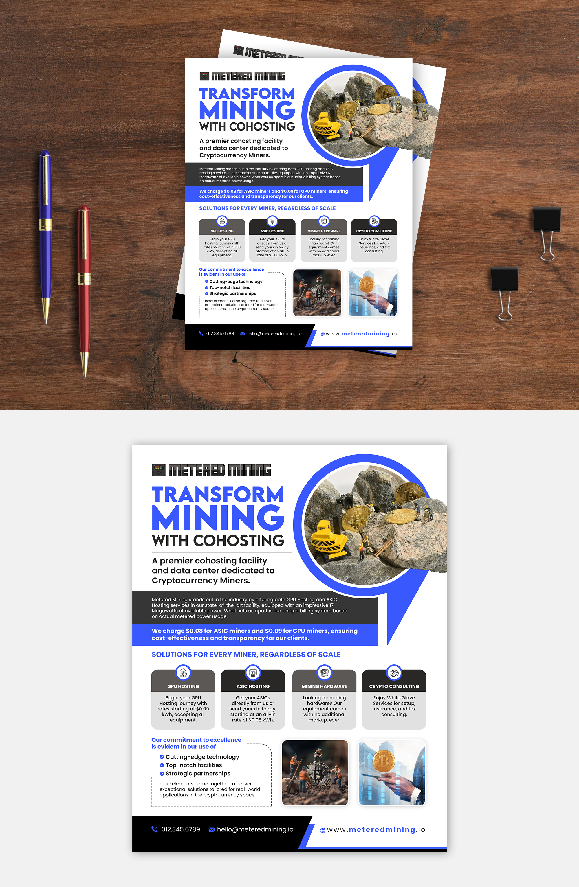 Flyer Design by debdesign for Metered Mining | Design #32597402