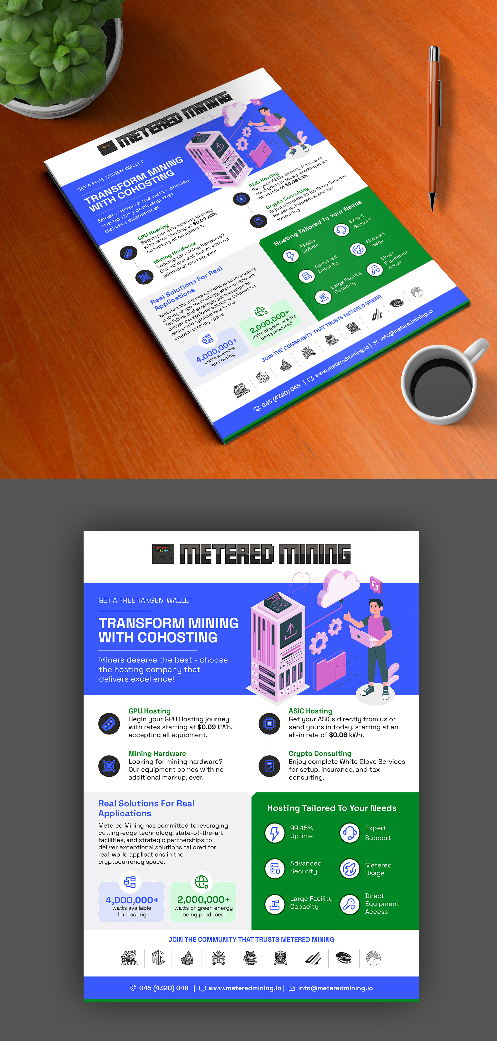 Diseño de Flyer por 123graphics para Metered Mining | Diseño #32603622