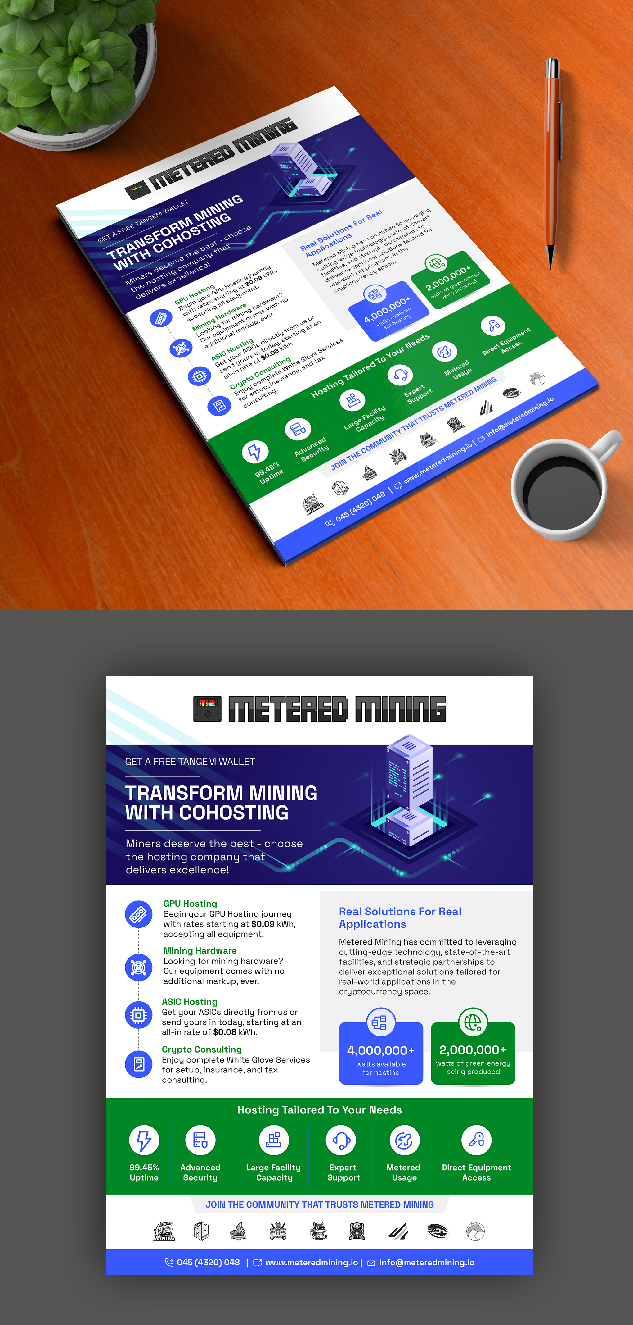 Diseño de Flyer por 123graphics para Metered Mining | Diseño #32603628