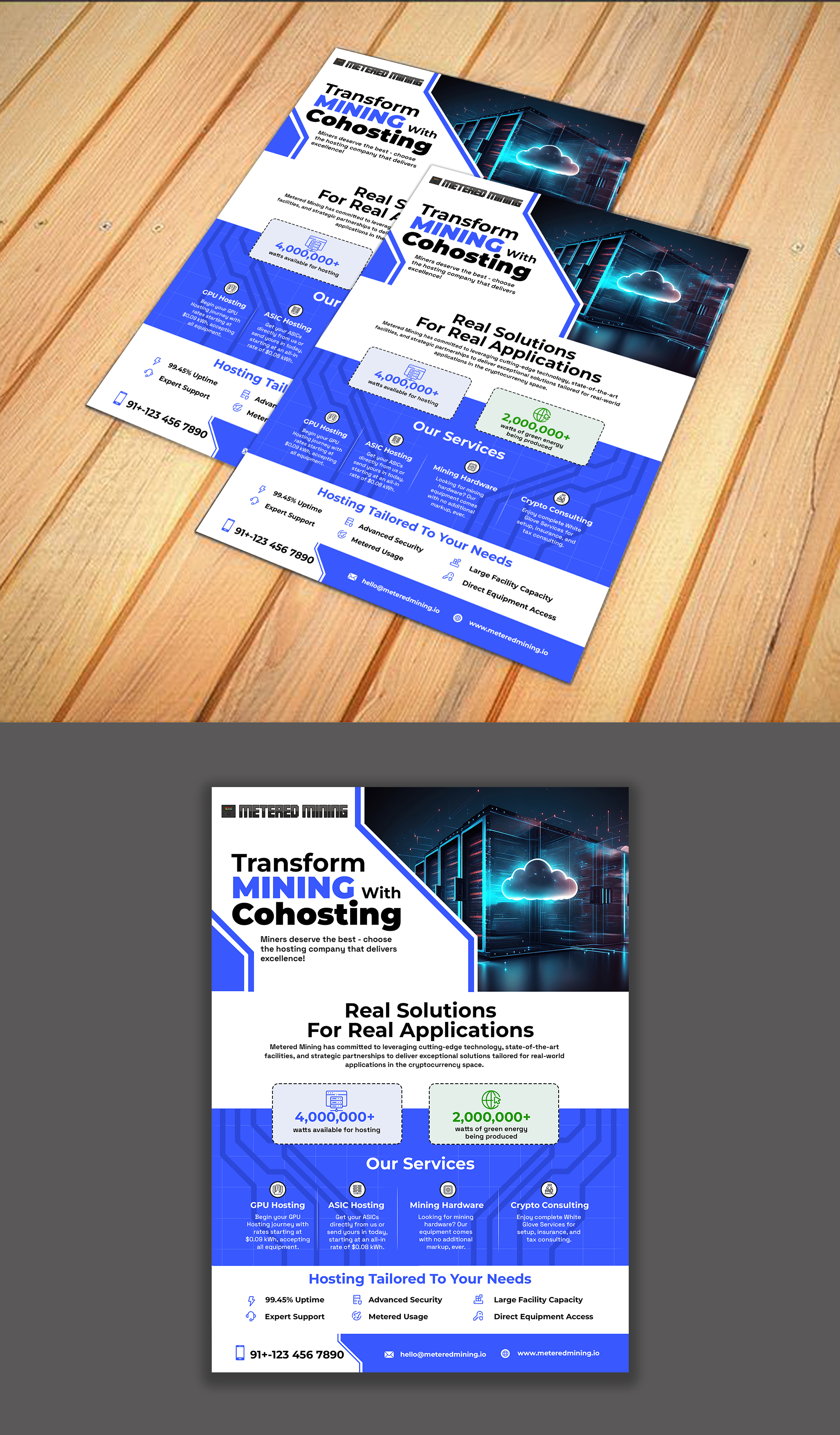 Diseño de Flyer por 123graphics para Metered Mining | Diseño #32603740