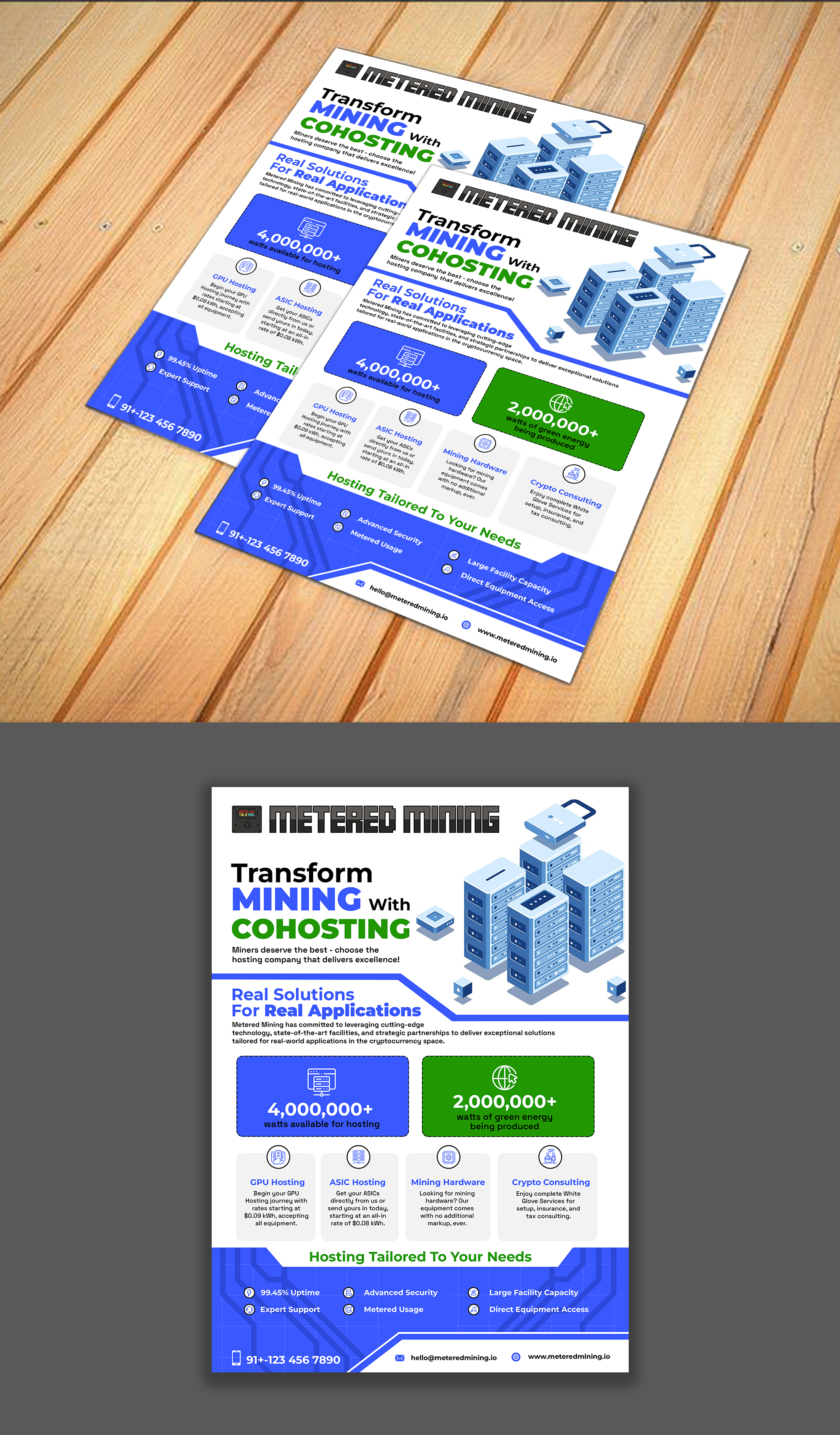 Diseño de Flyer por 123graphics para Metered Mining | Diseño #32605372