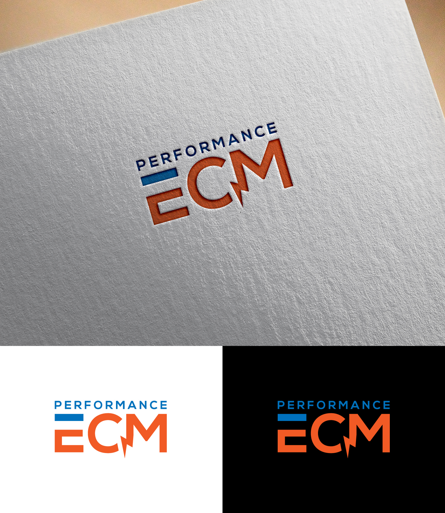 Logo Design by 100%design for Performance ECM | Design #32616093