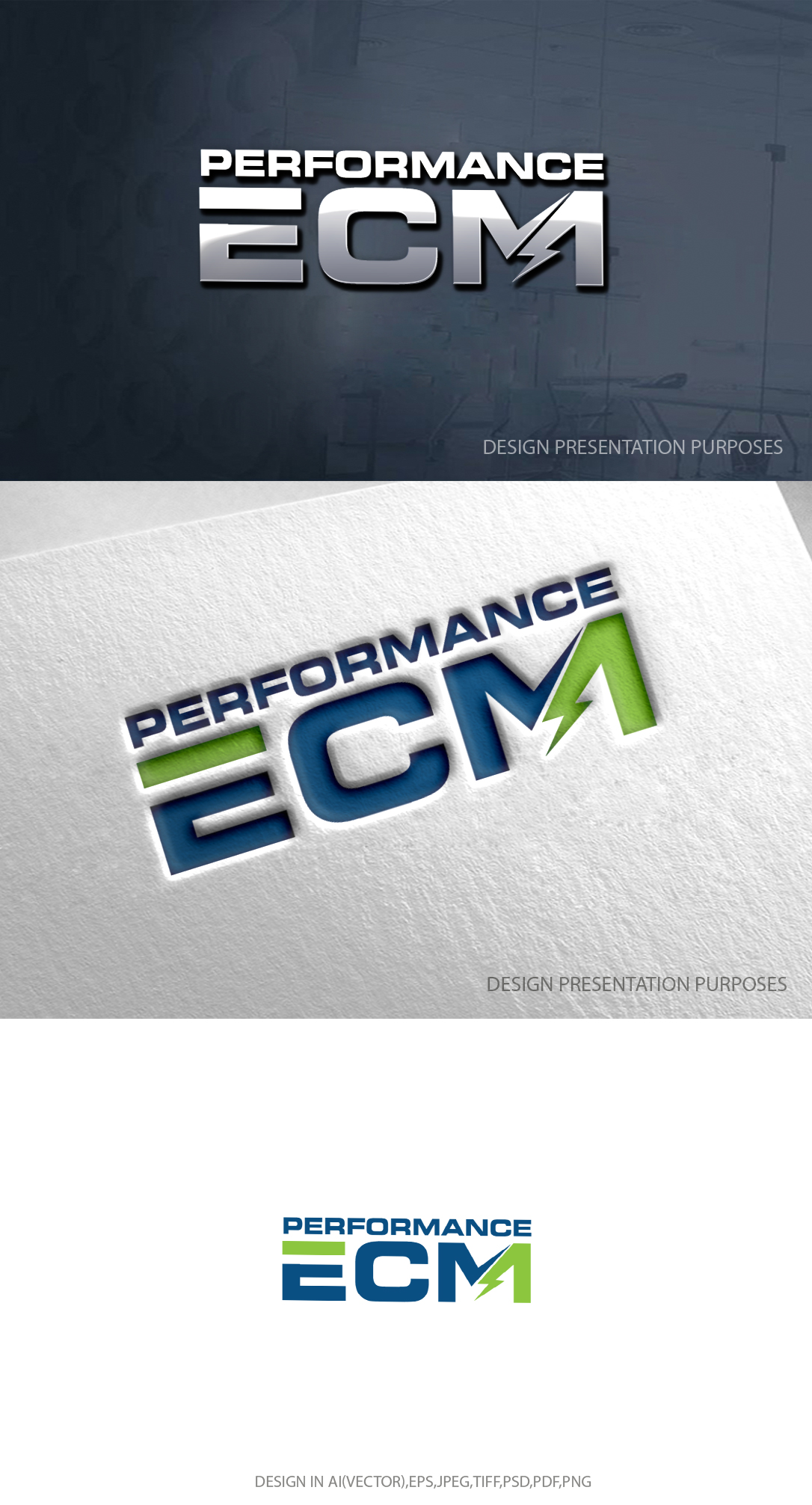Diseño de Logo por zebronicgraphic para Performance ECM | Diseño #32613862