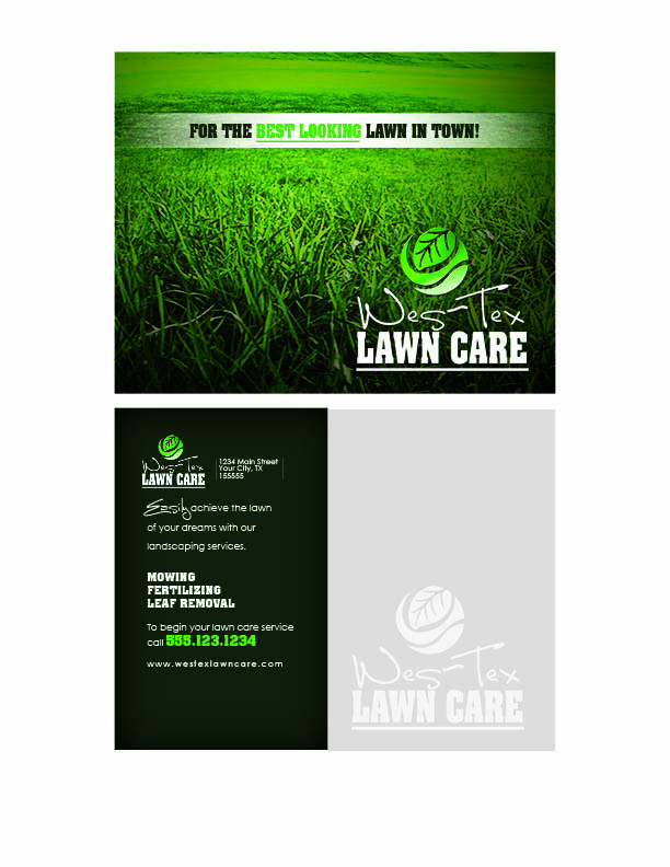 Postkarten-Design von drea für WES-TEX LAWN CARE | Design #3101240