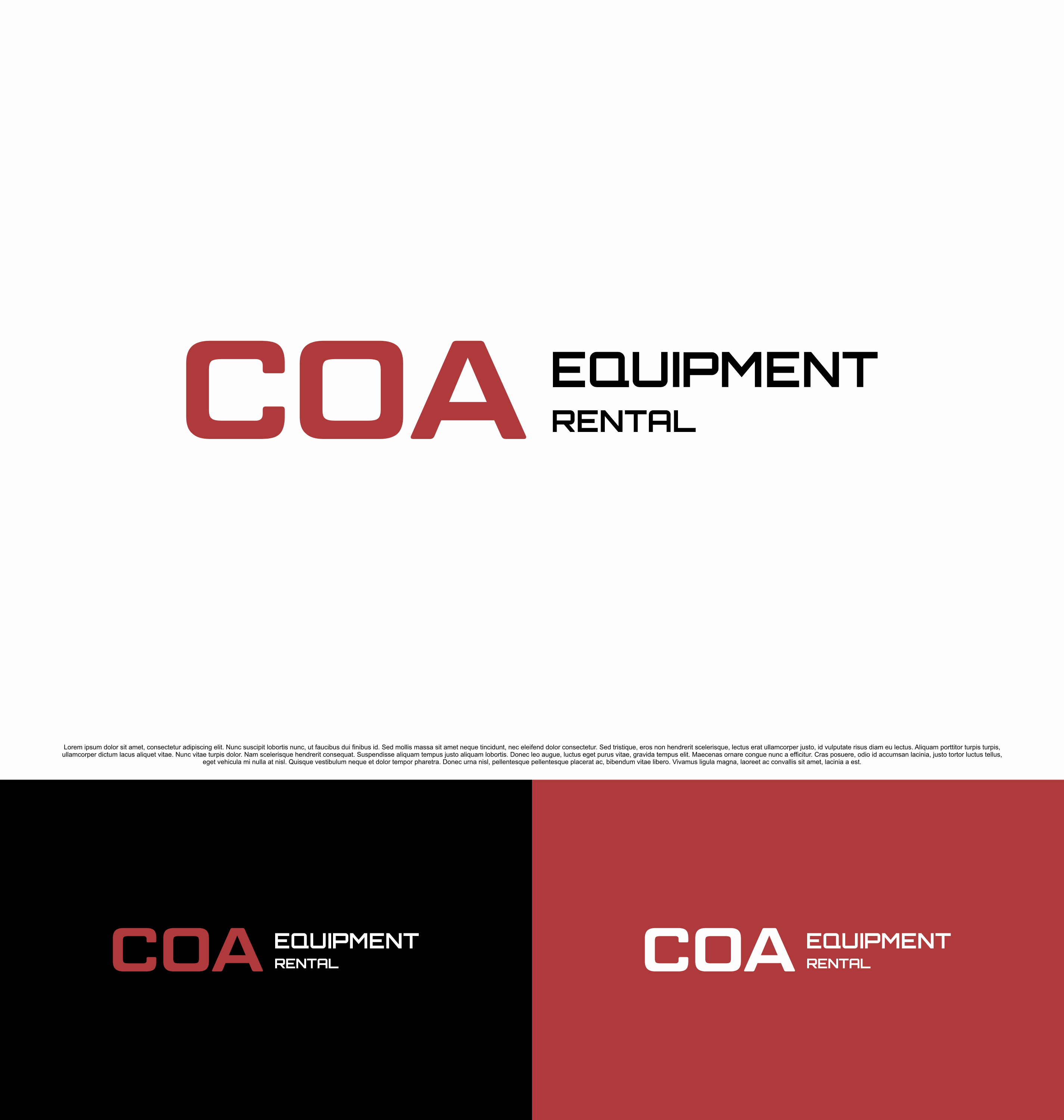Logo Design by saesean for COA Equipment Rental | Design #32616720