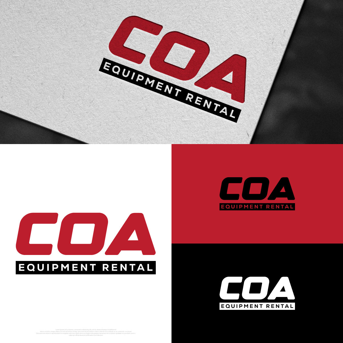 Logo Design by DesignLima for COA Equipment Rental | Design #32619781