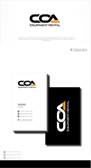 Logo Design by zebronicgraphic for COA Equipment Rental | Design: #32613451