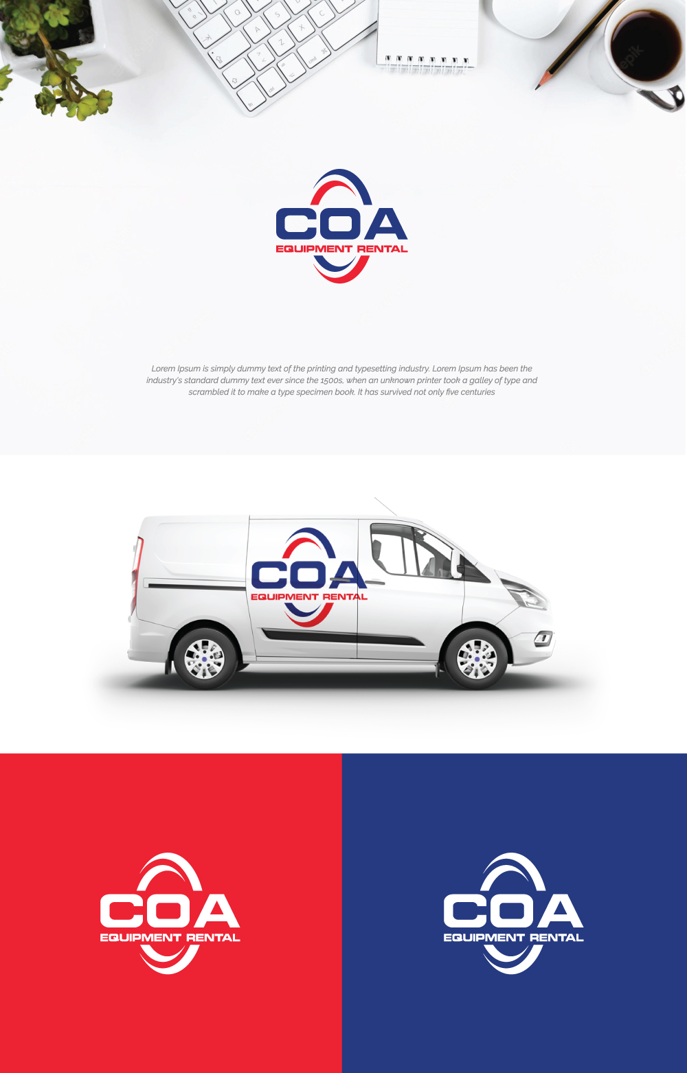 Logo Design by R.design for COA Equipment Rental | Design #32616187