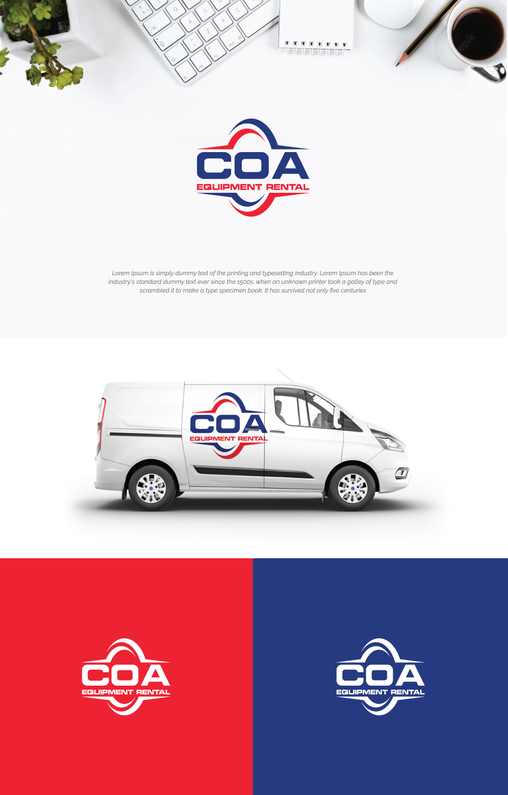 Logo Design by R.design for COA Equipment Rental | Design #32616224