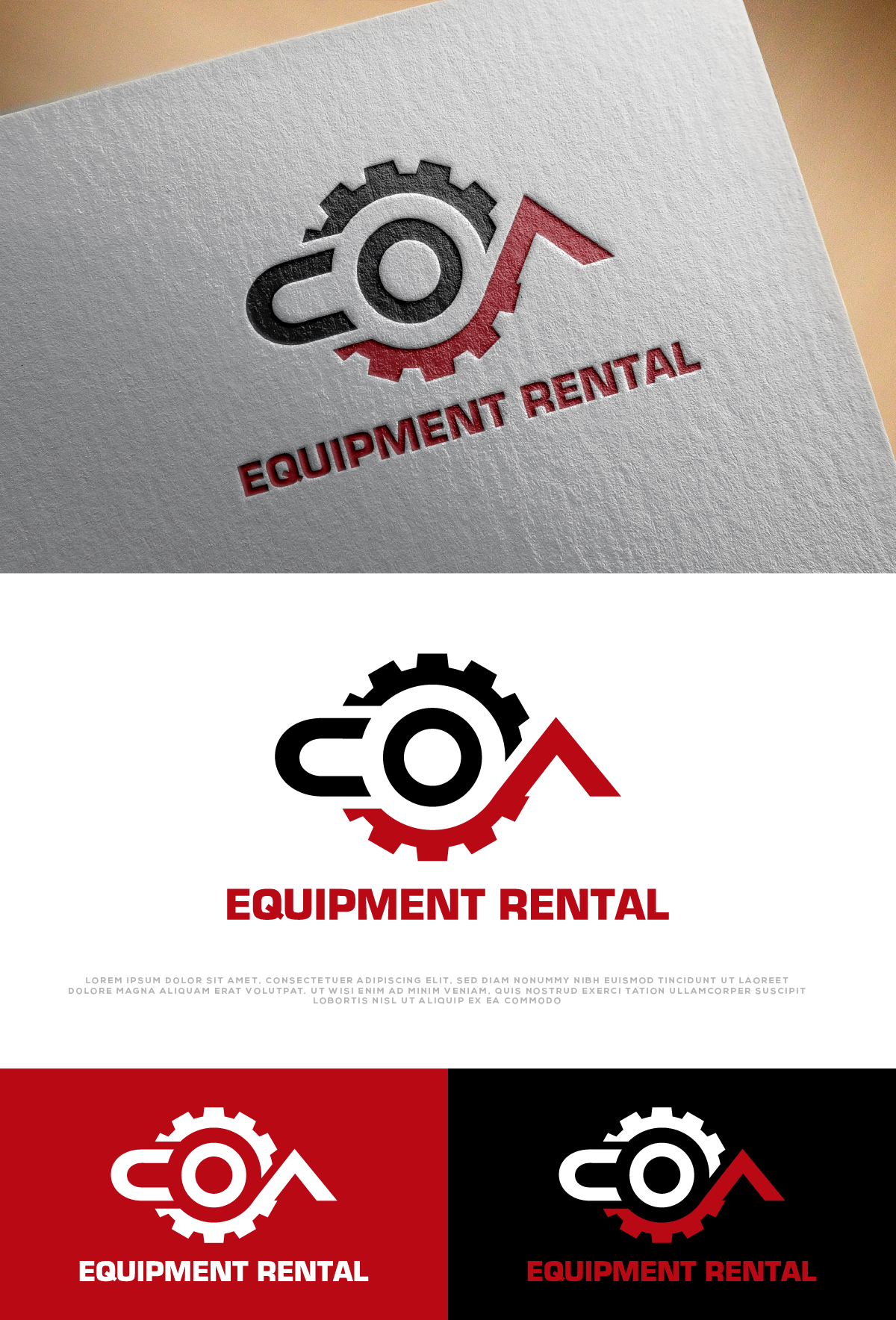 Logo Design by AlphabetZero.co.uk for COA Equipment Rental | Design #32620528