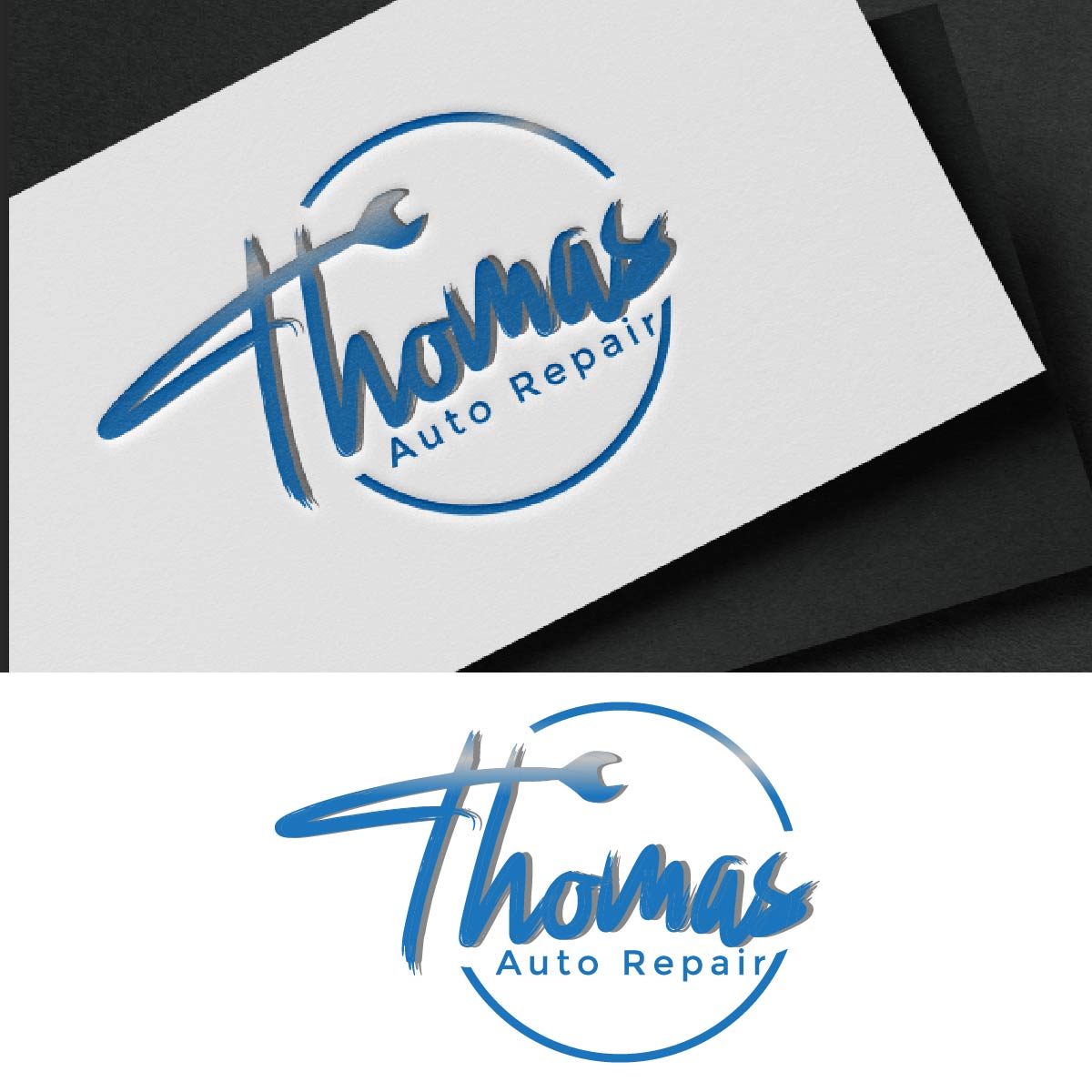 Traditional, Personable, Auto Repair Logo Design for Thomas' Auto