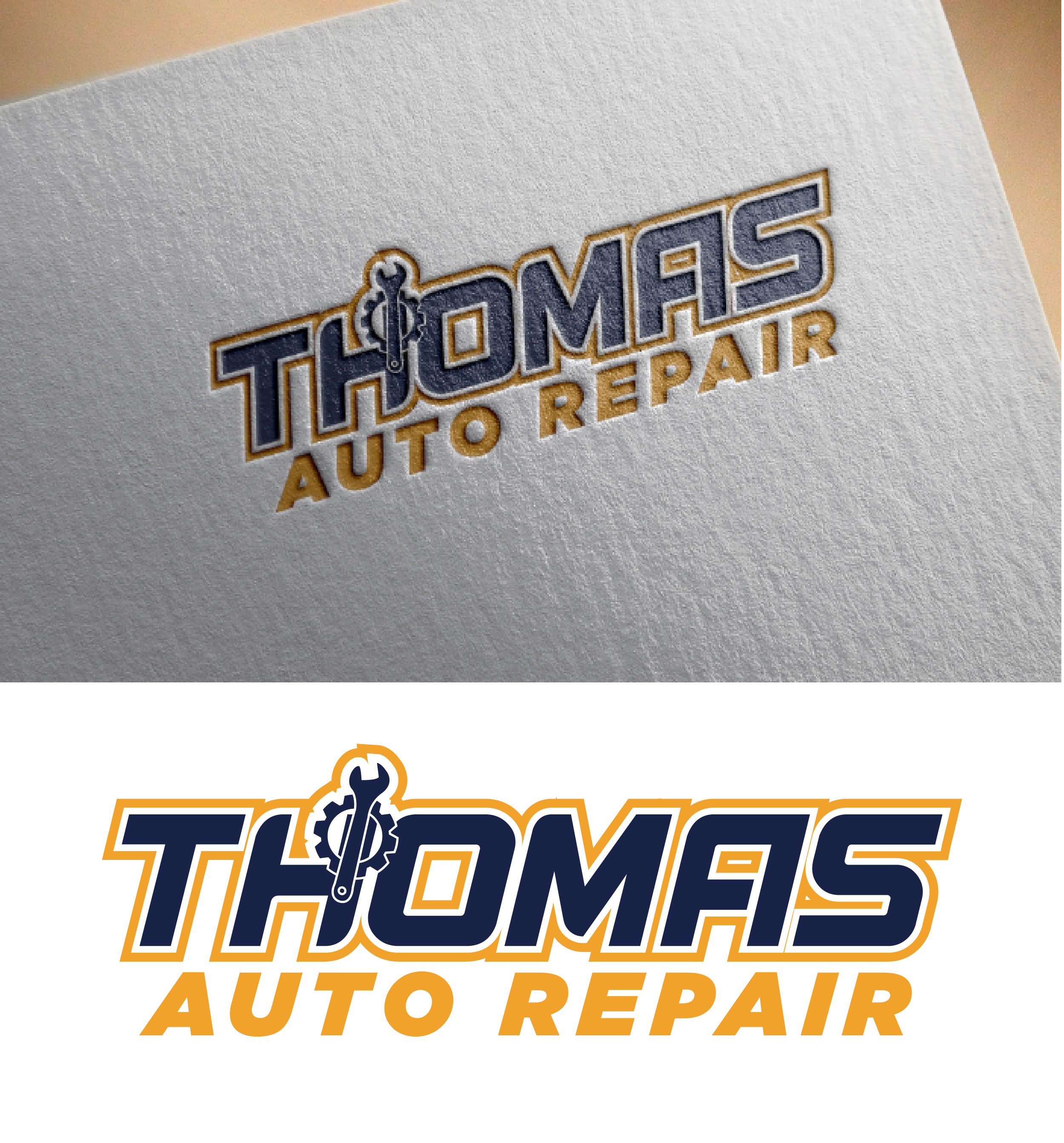 Traditional, Personable, Auto Repair Logo Design for Thomas' Auto