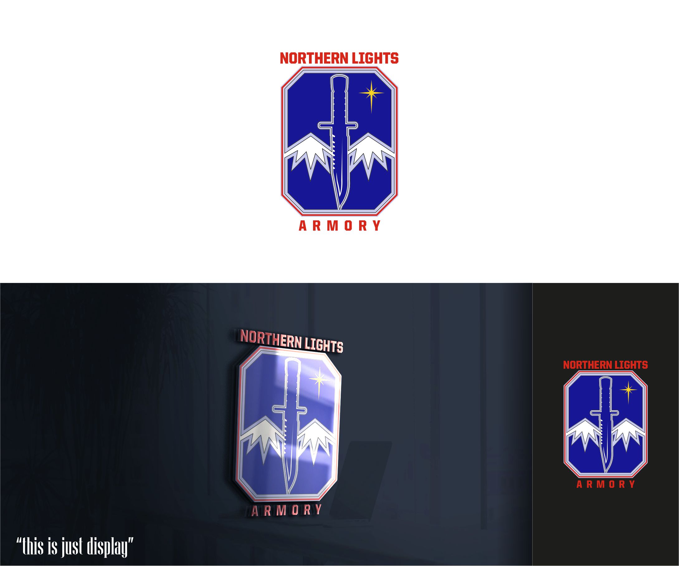 Diseño de Logo por alkaline para Northern Lights Armory | Diseño #32619436