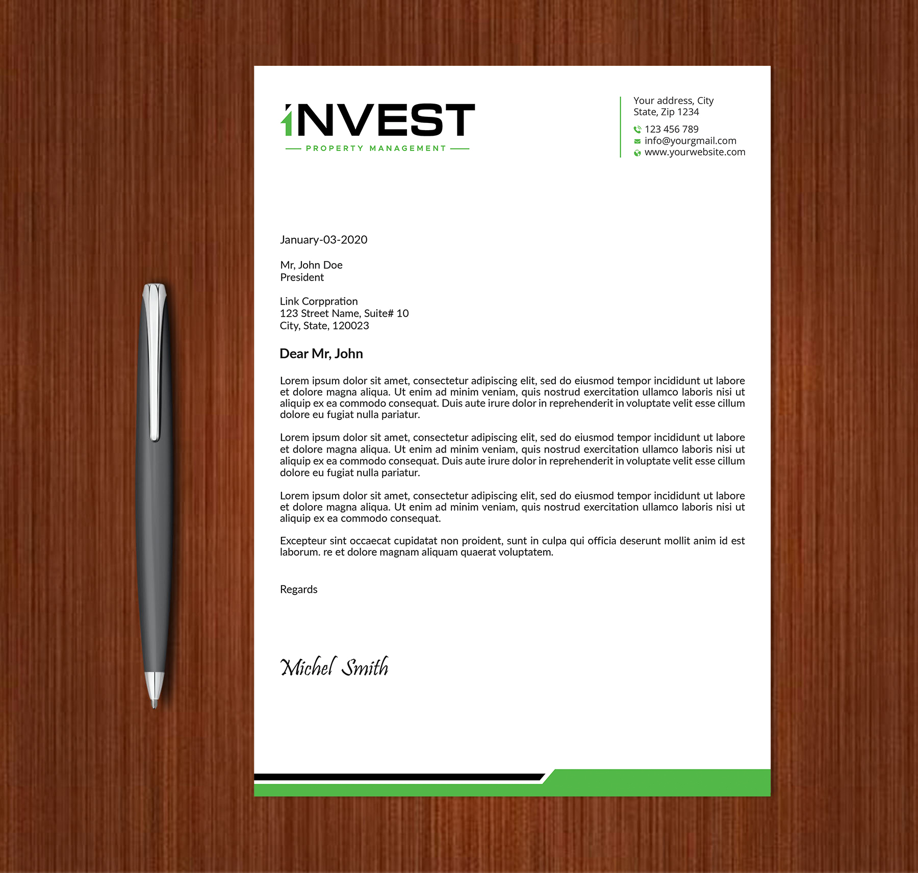 Letterhead Design by Expert Bappy for this project | Design #32626627