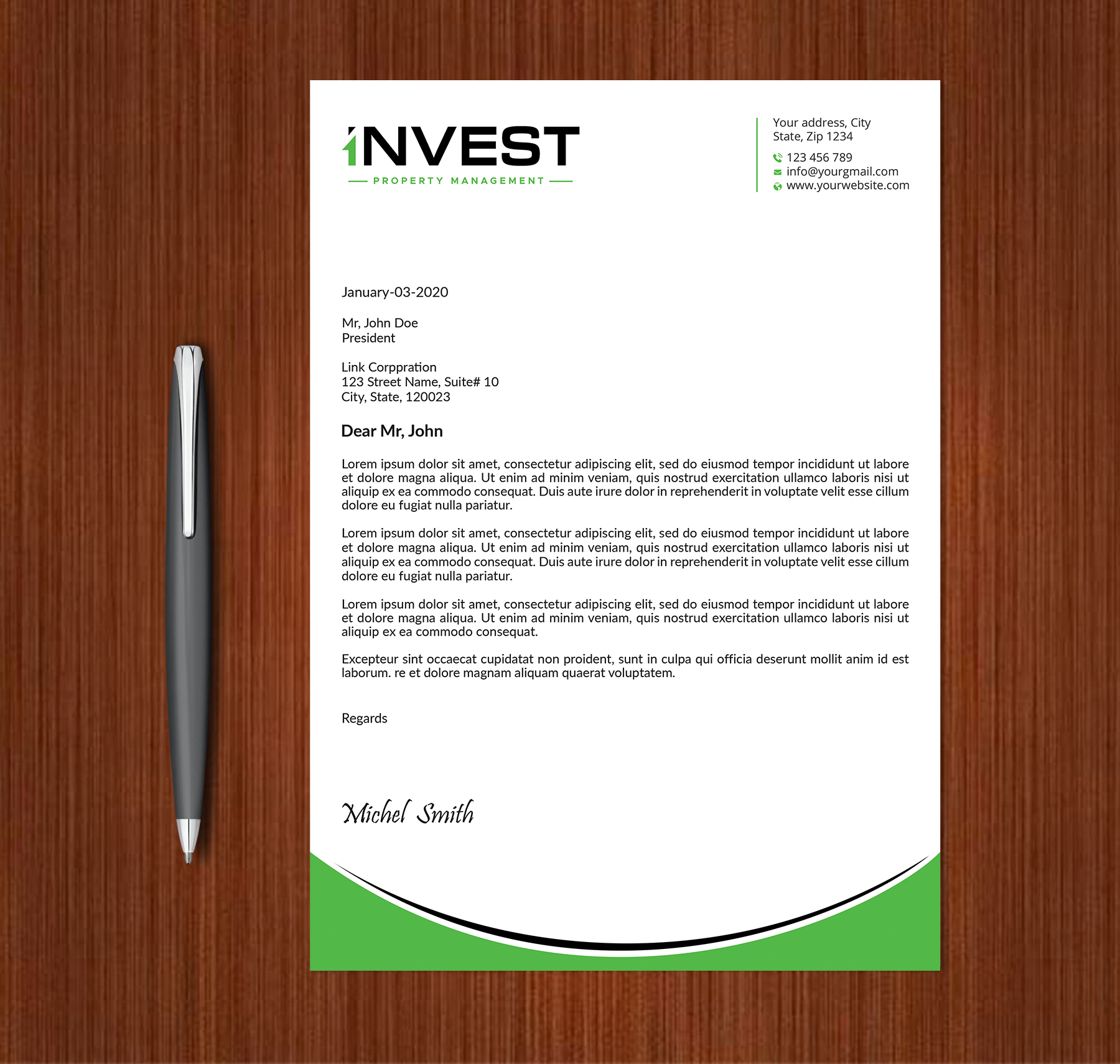 Letterhead Design by Expert Bappy for this project | Design #32626679