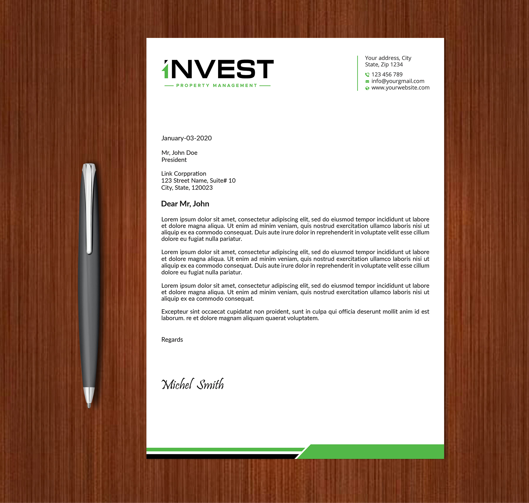 Letterhead Design by Expert Bappy for this project | Design #32626681