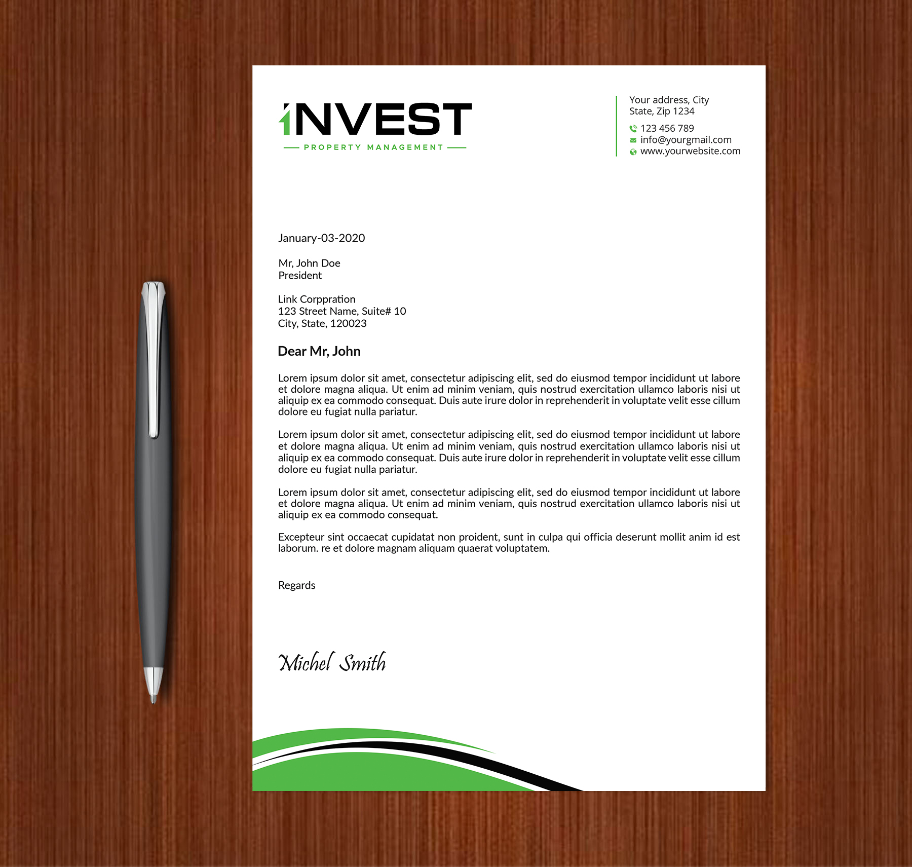 Letterhead Design by Expert Bappy for this project | Design #32626682