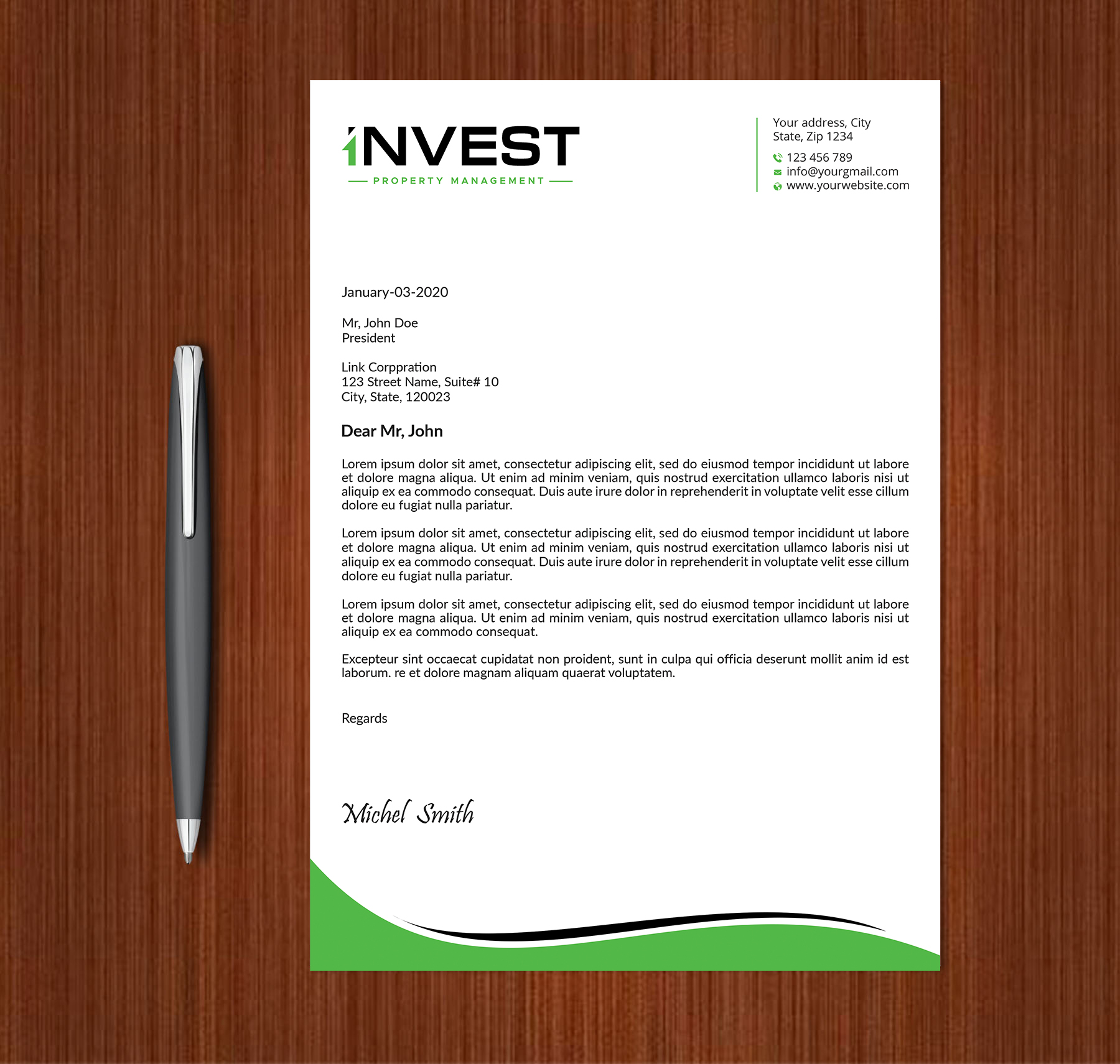 Letterhead Design by Expert Bappy for this project | Design #32626683
