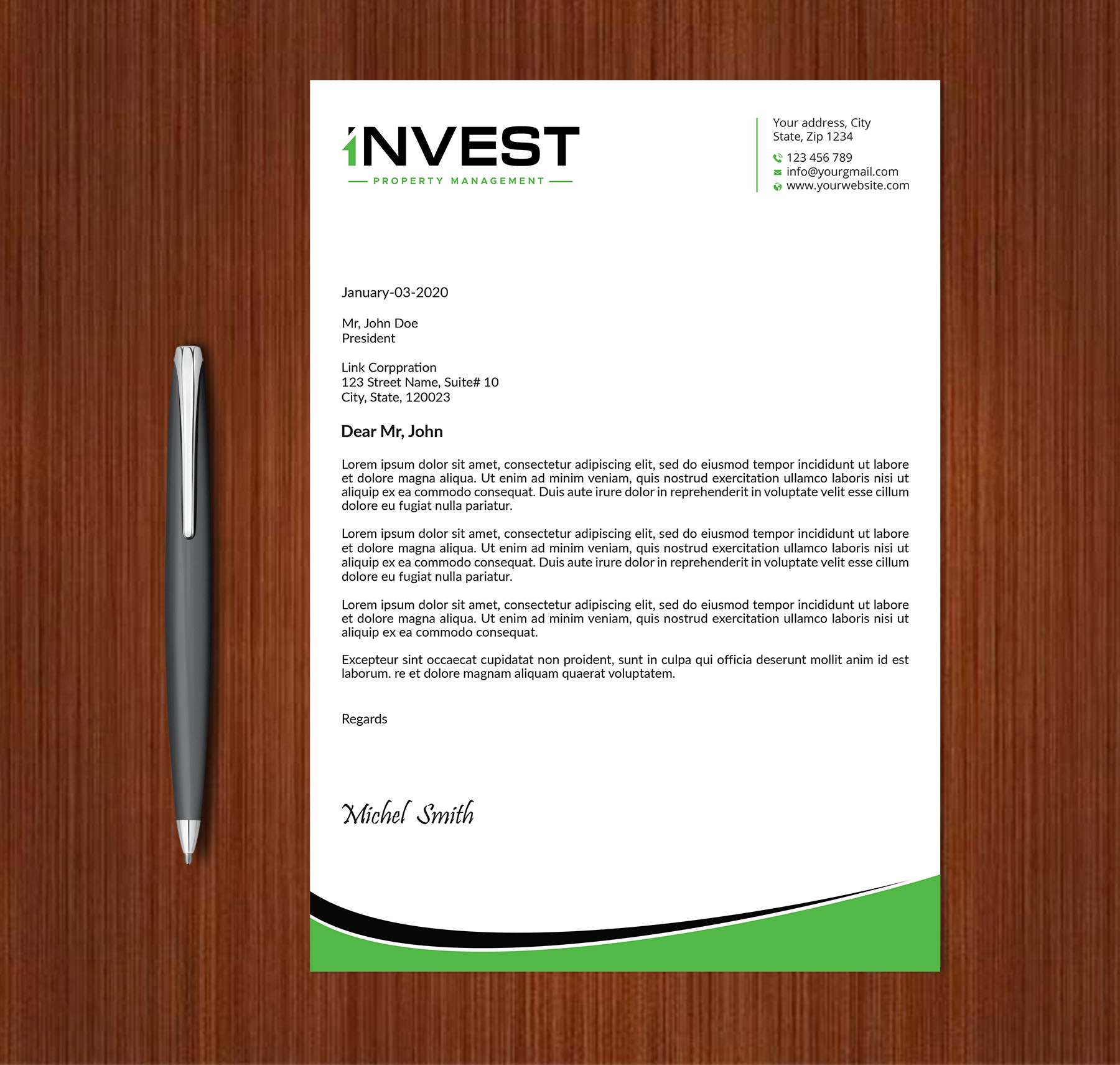 Letterhead Design by Expert Bappy for this project | Design #32626690