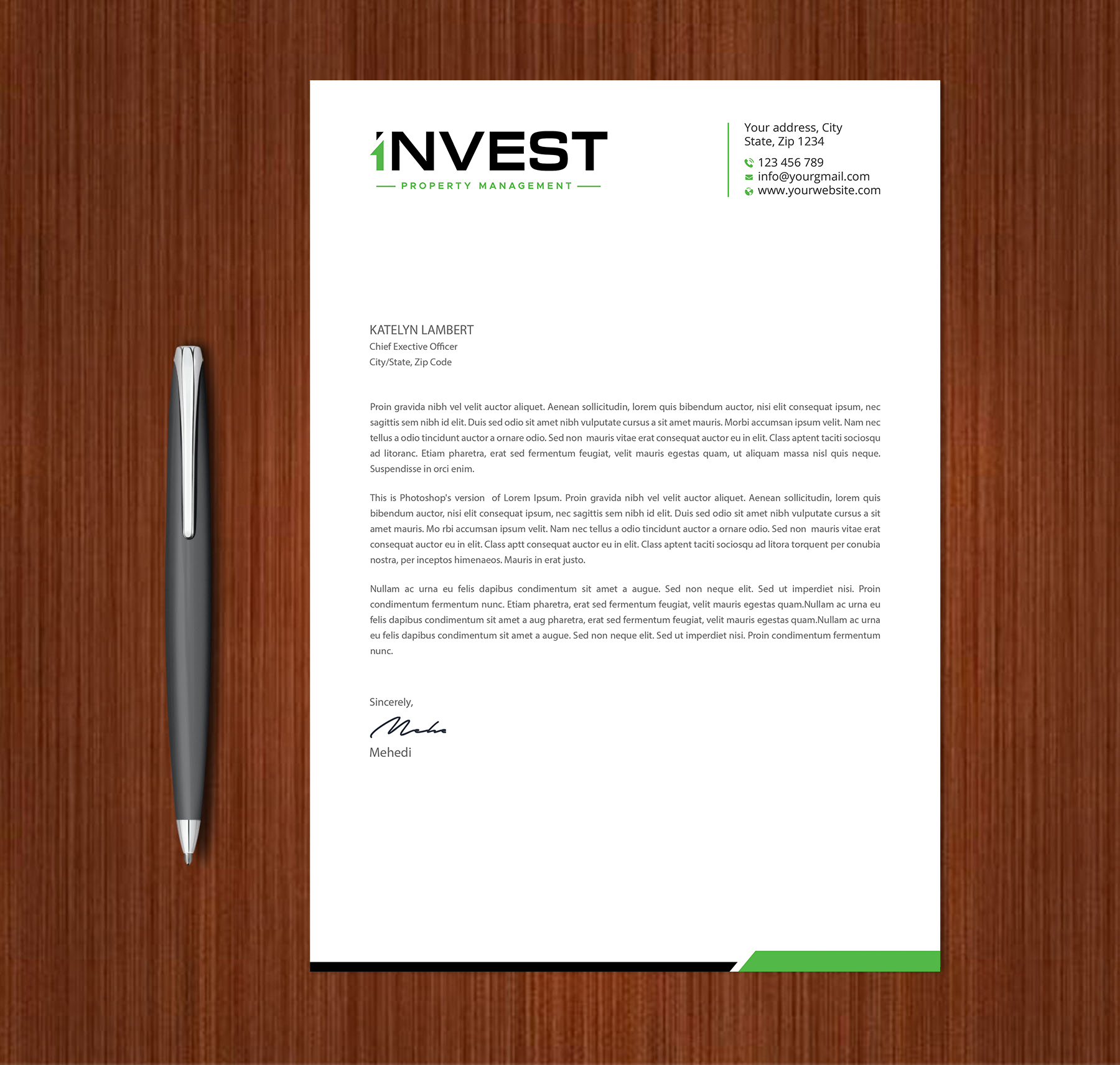 Letterhead Design by Expert Bappy for this project | Design #32626751