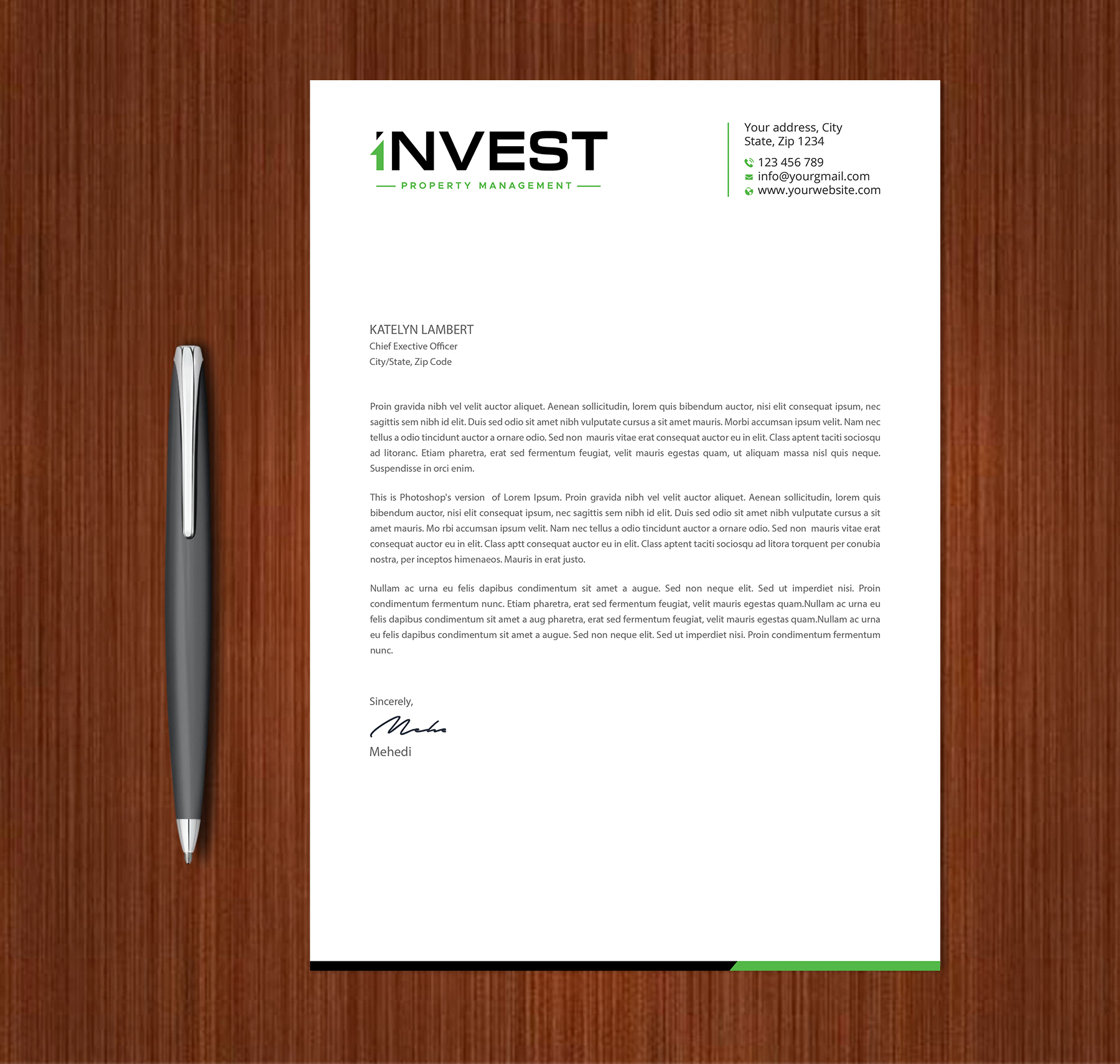 Letterhead Design by Expert Bappy for this project | Design #32626753