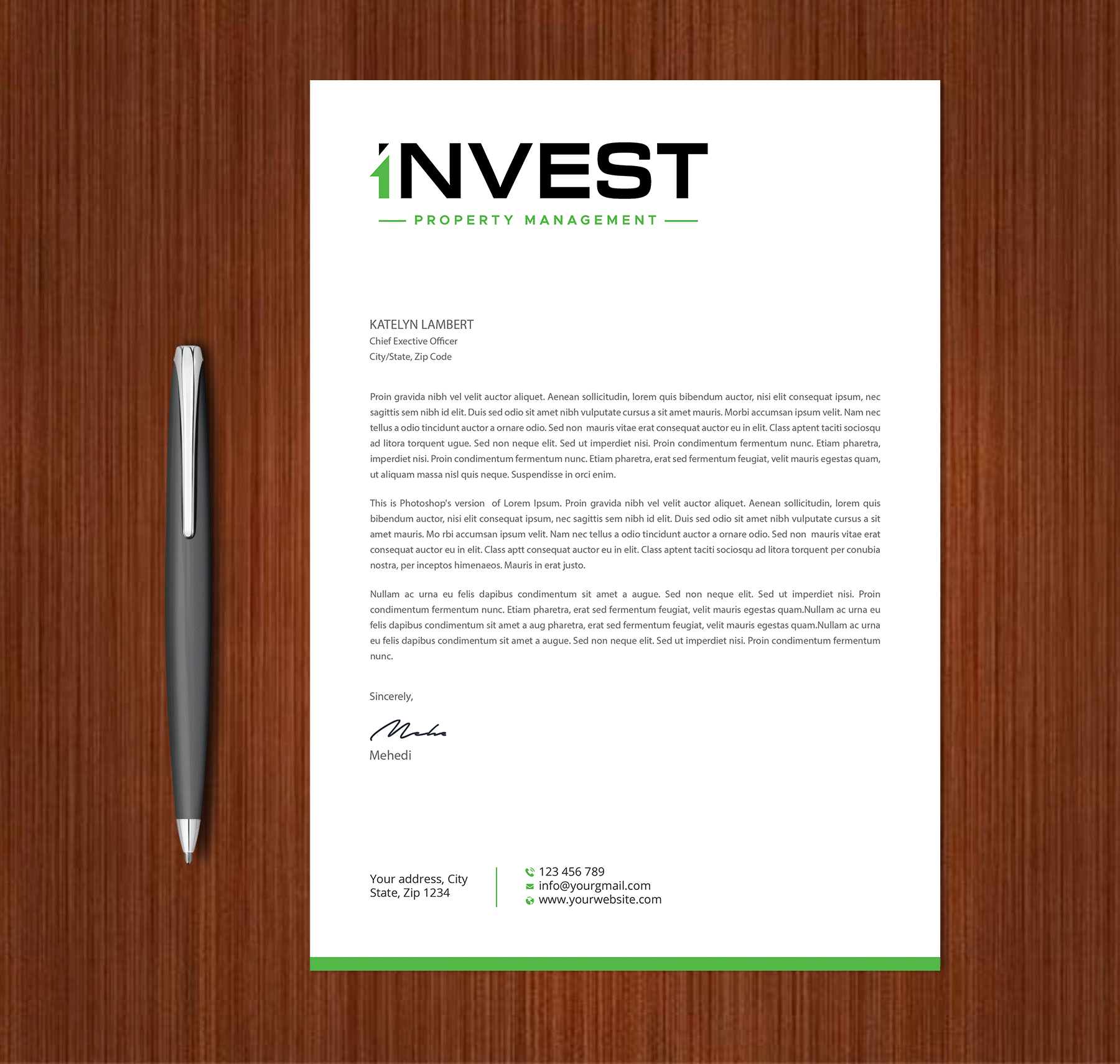Letterhead Design by Expert Bappy for this project | Design #32626801
