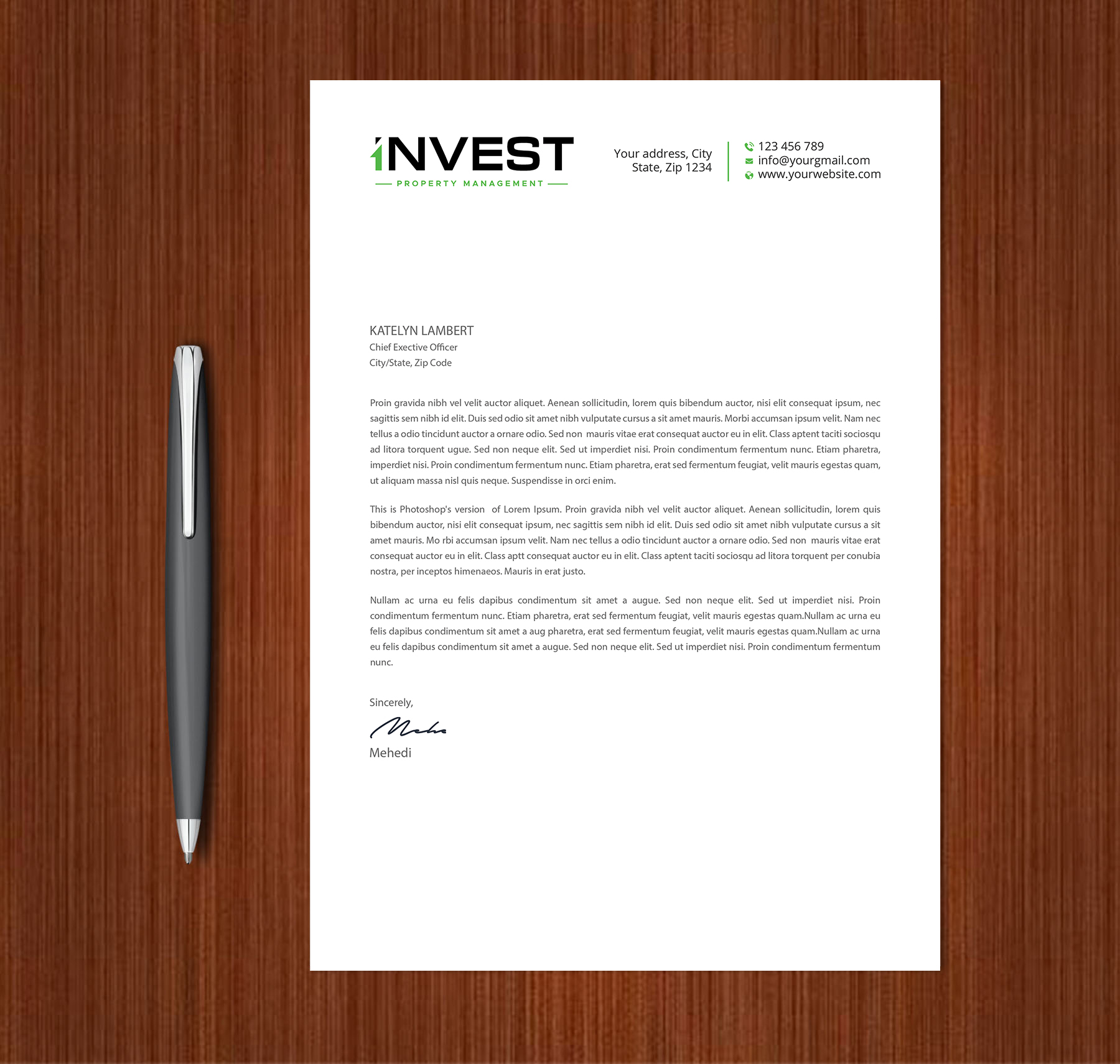 Letterhead Design by Expert Bappy for this project | Design #32626842