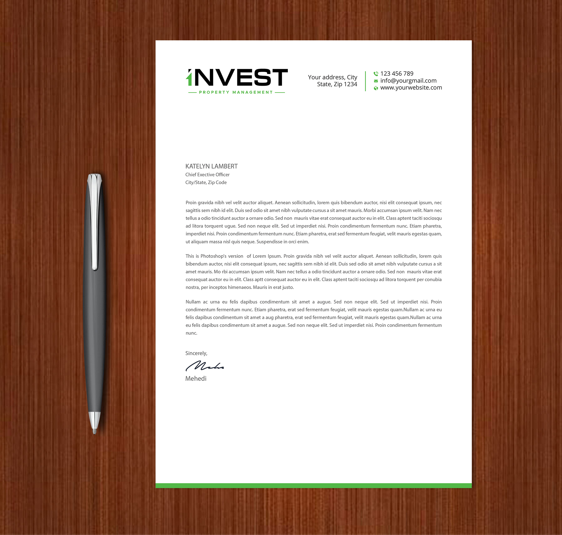 Letterhead Design by Expert Bappy for this project | Design #32626843