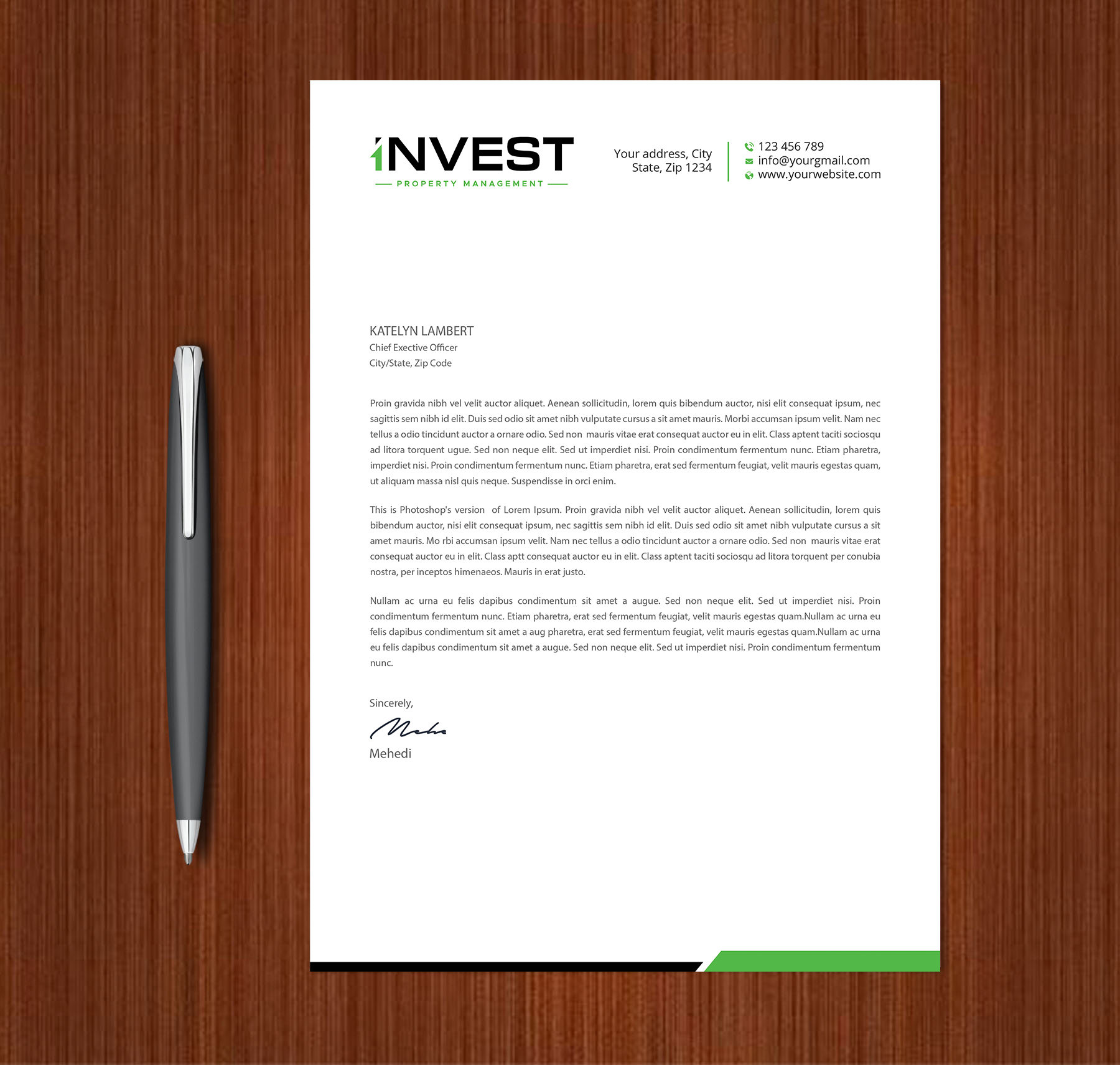 Letterhead Design by Expert Bappy for this project | Design #32626844