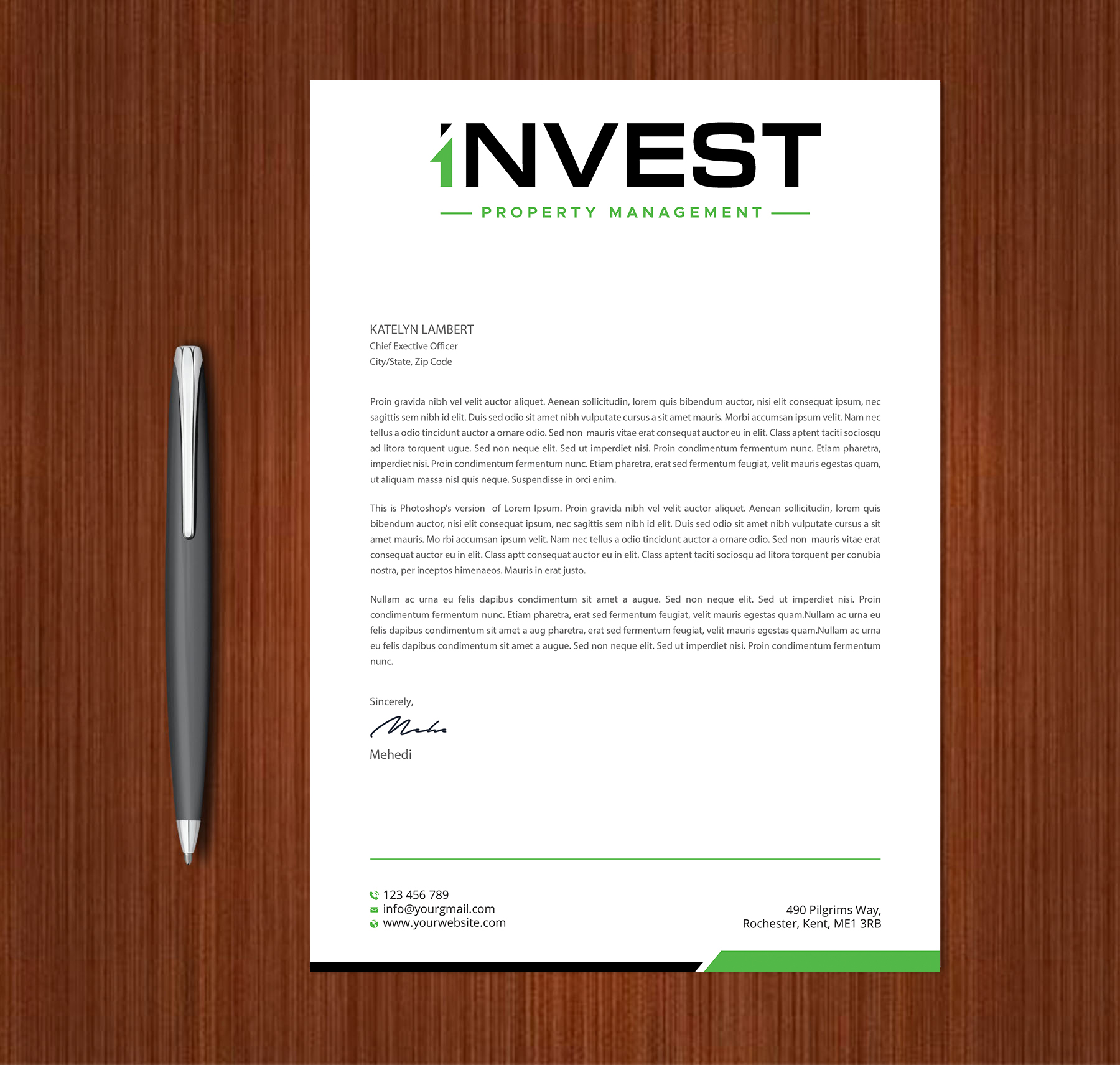 Letterhead Design by Expert Bappy for this project | Design #32626860