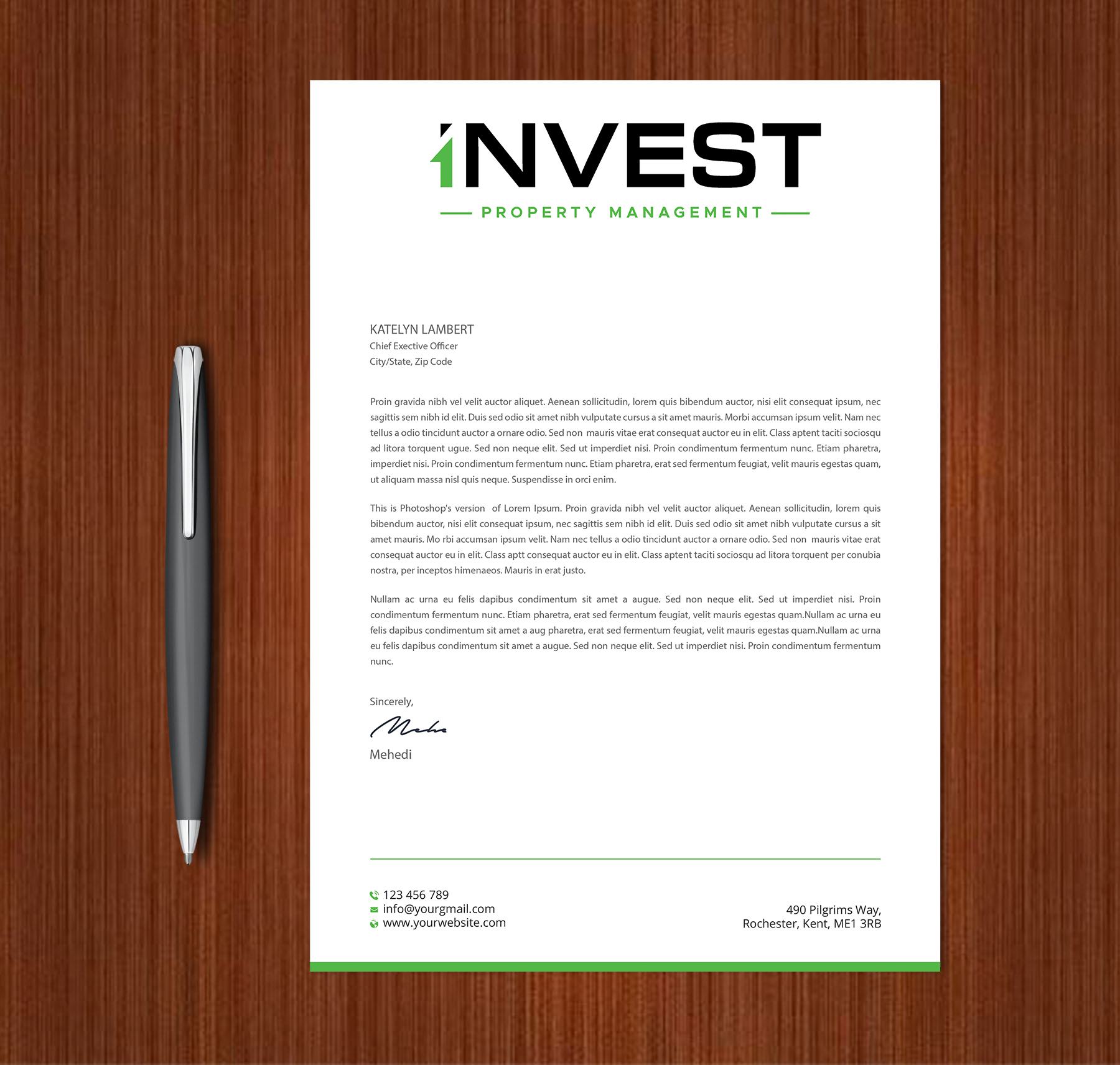 Letterhead Design by Expert Bappy for this project | Design #32626869