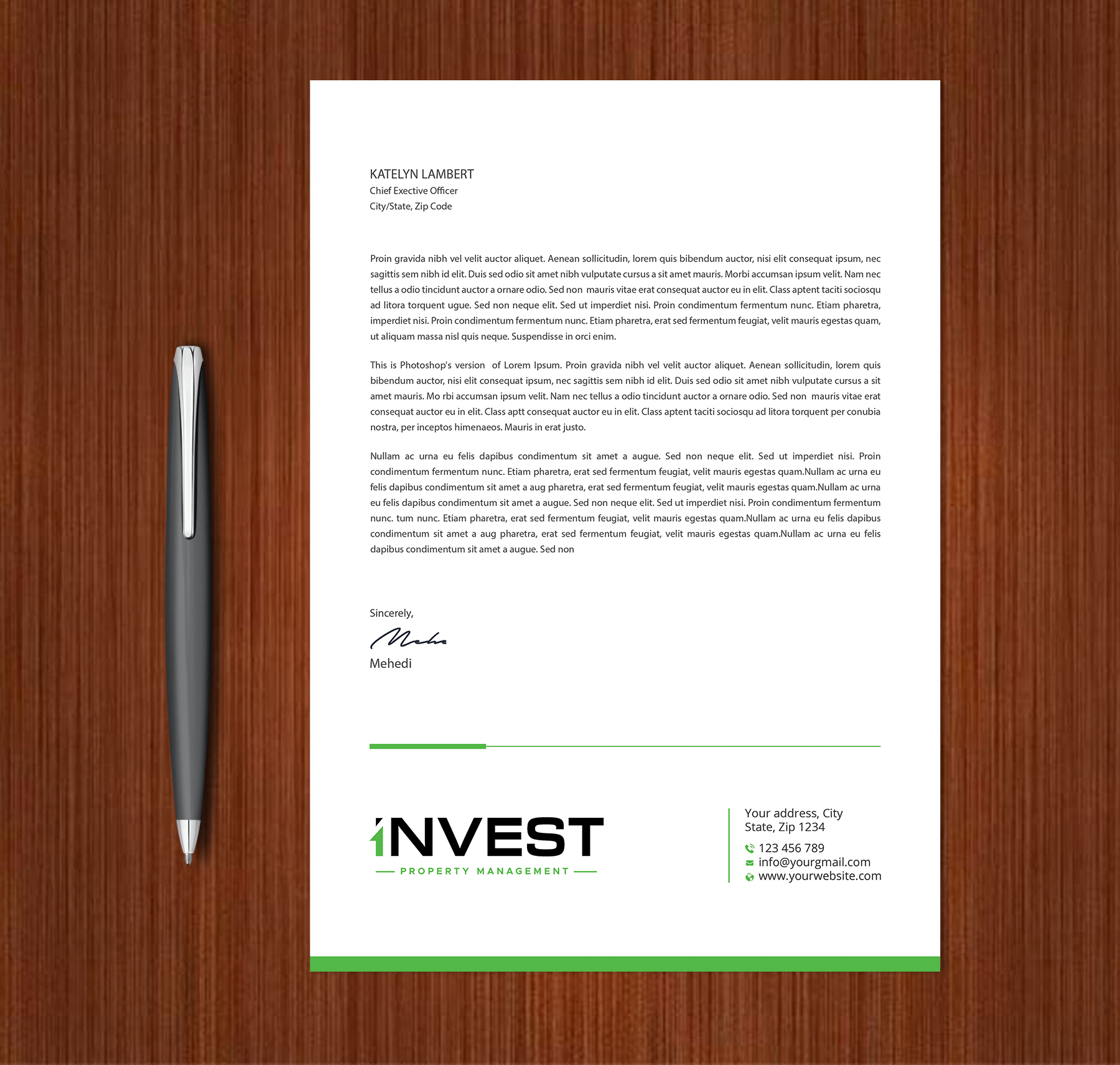 Letterhead Design by Expert Bappy for this project | Design #32626978