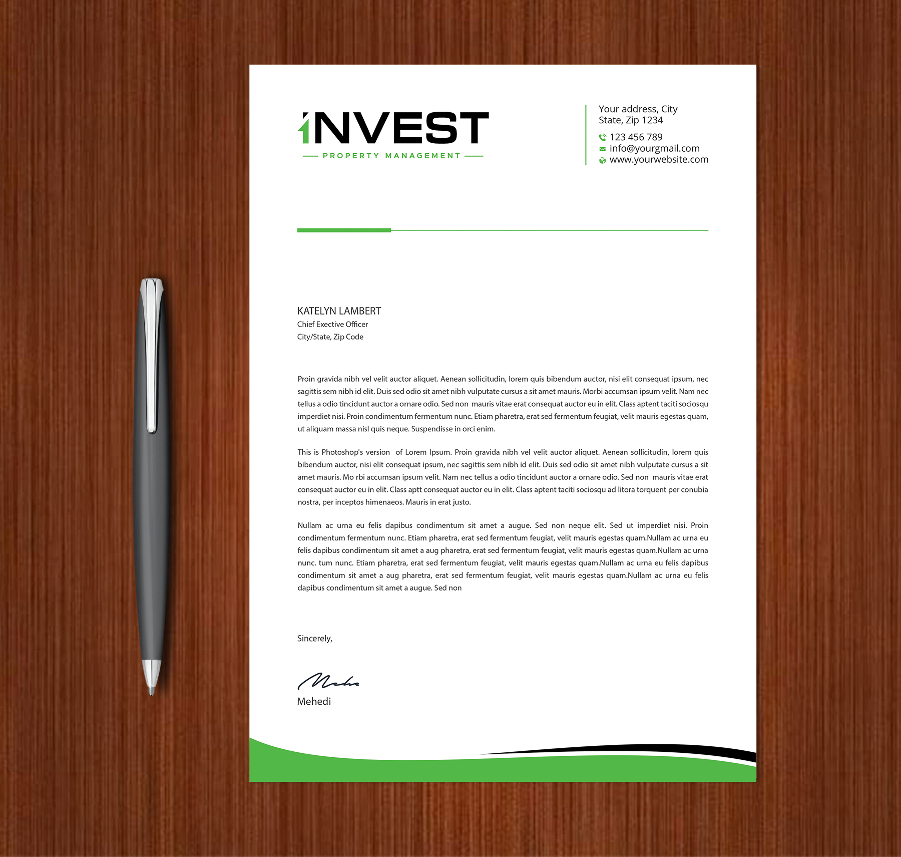 Letterhead Design by Expert Bappy for this project | Design #32627008