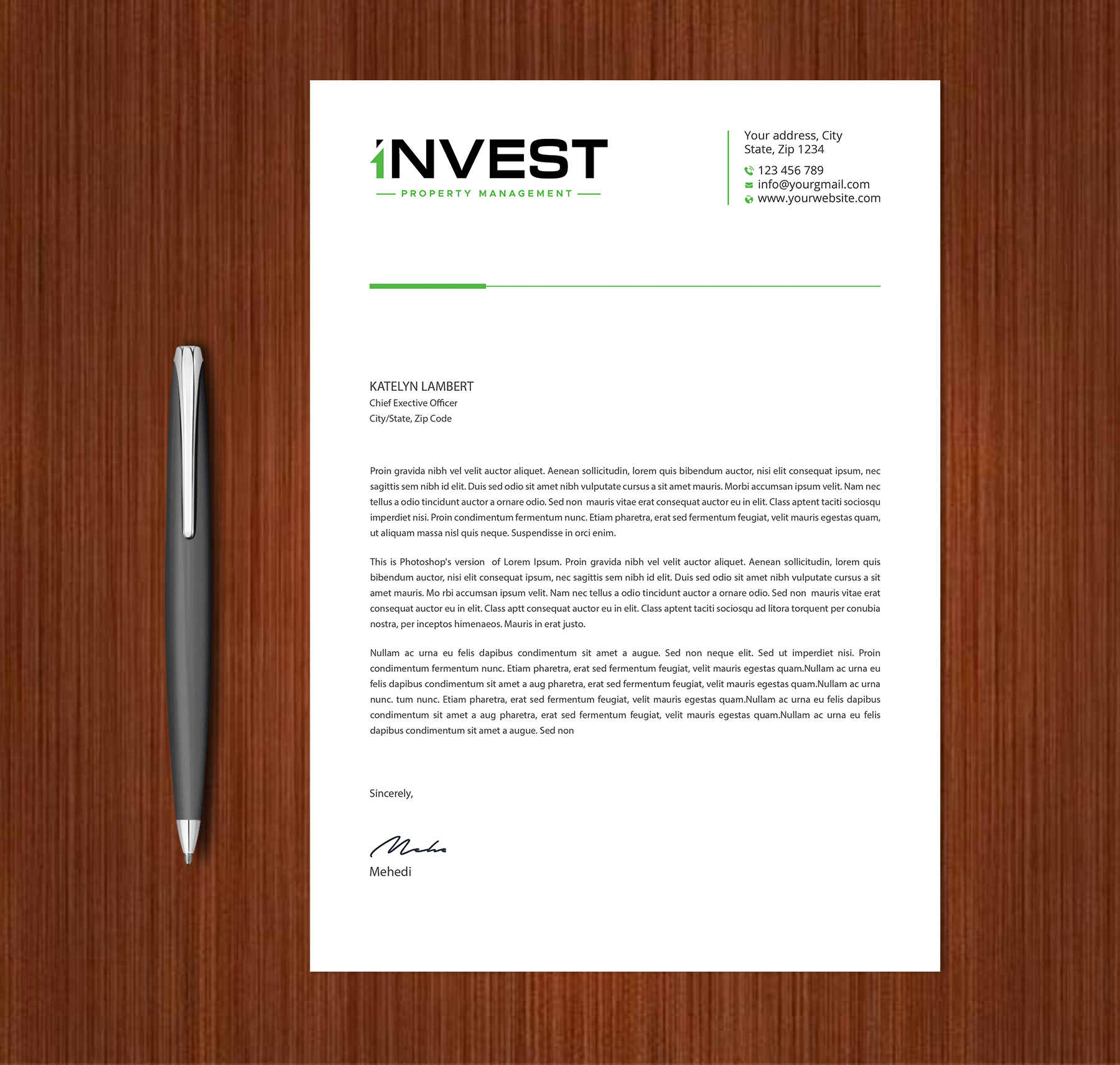 Letterhead Design by Expert Bappy for this project | Design #32627009