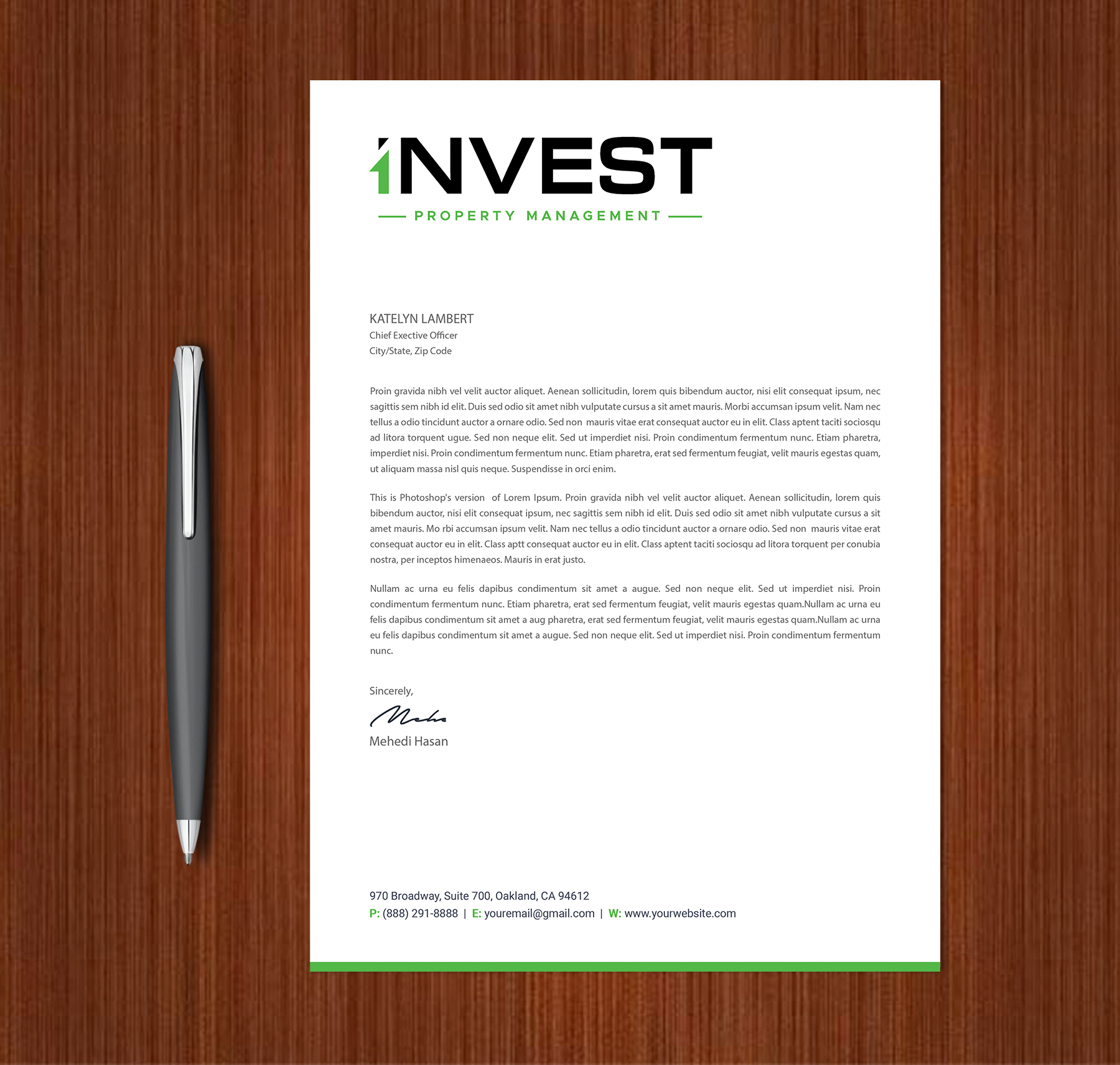 Letterhead Design by Expert Bappy for this project | Design #32627075
