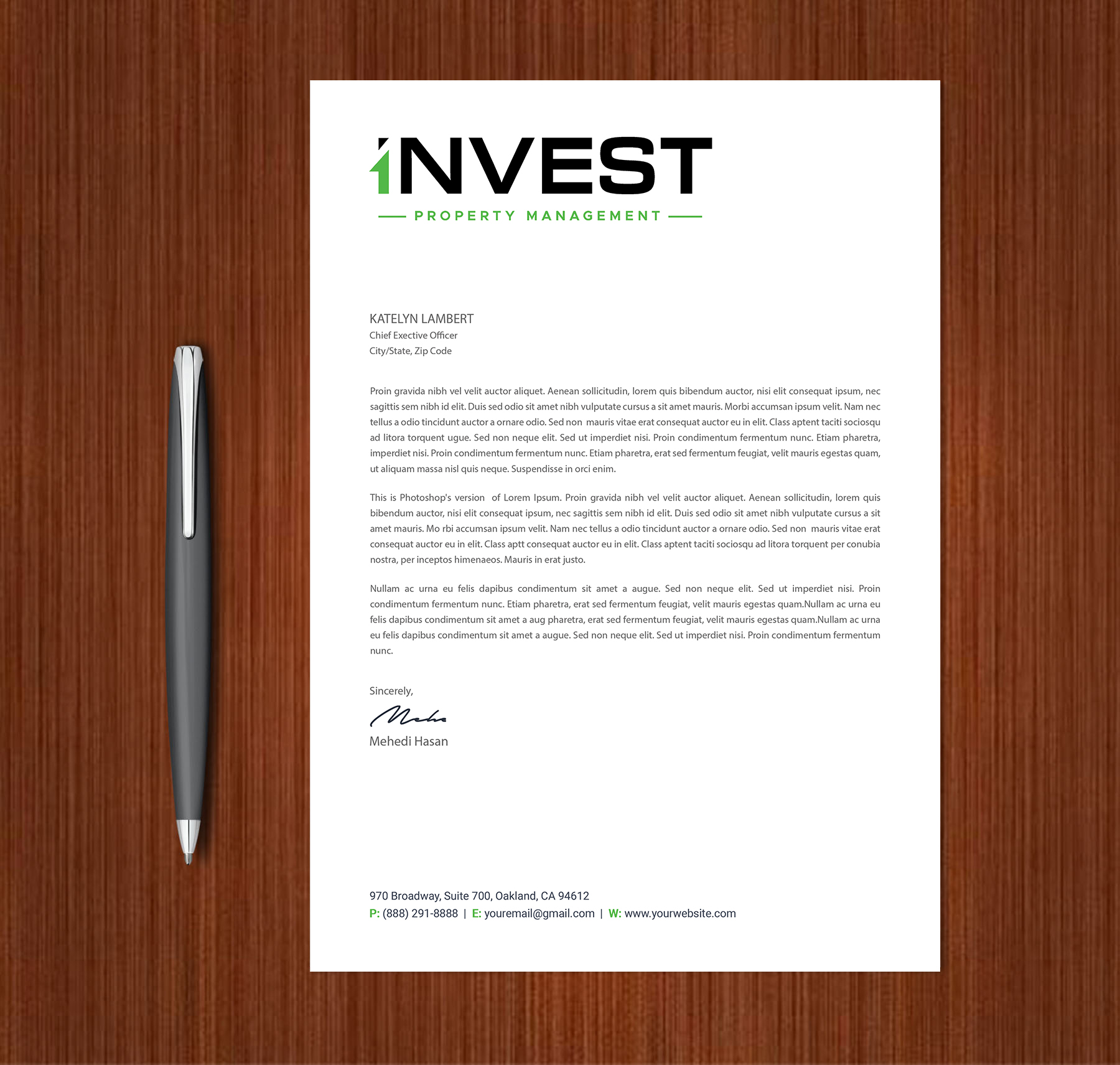 Letterhead Design by Expert Bappy for this project | Design #32627087