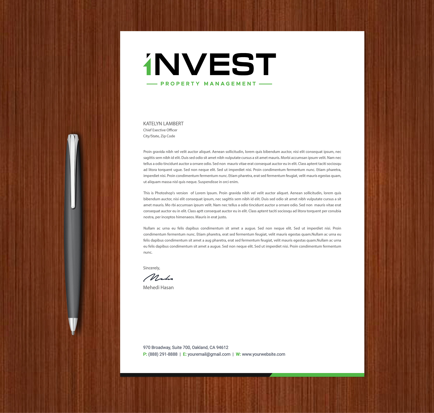 Letterhead Design by Expert Bappy for this project | Design #32627089