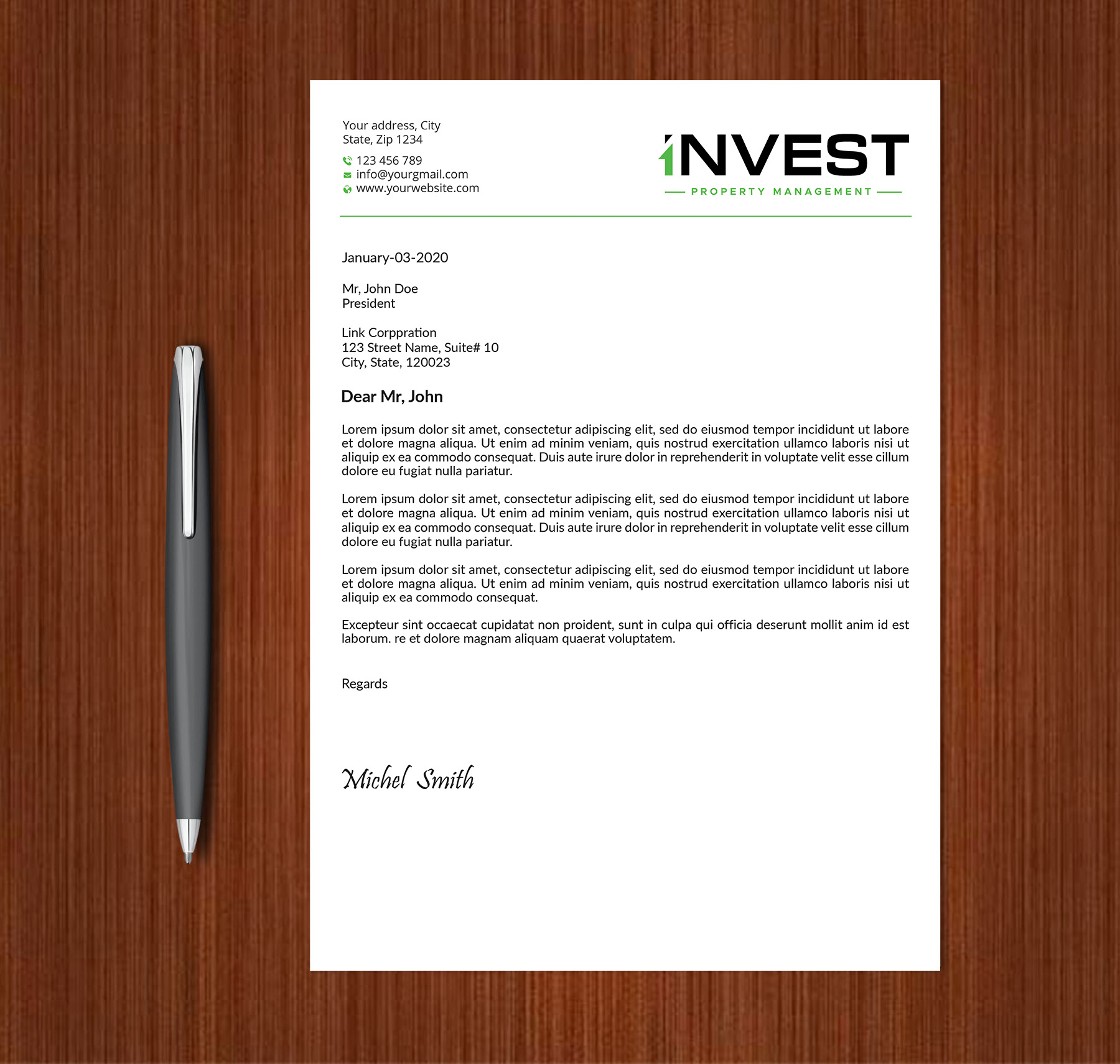 Letterhead Design by Expert Bappy for this project | Design #32627348