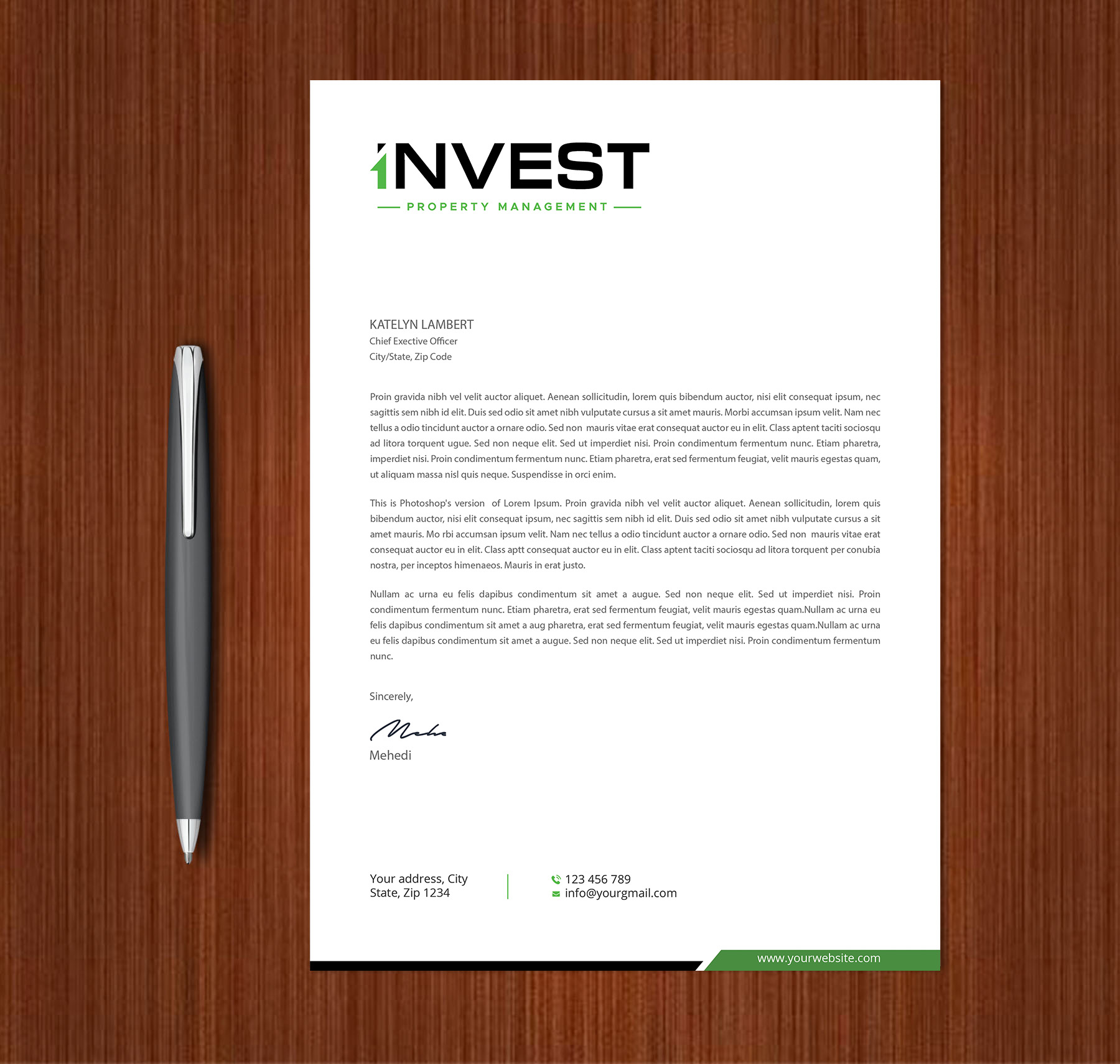 Letterhead Design by Expert Bappy for this project | Design #32628221
