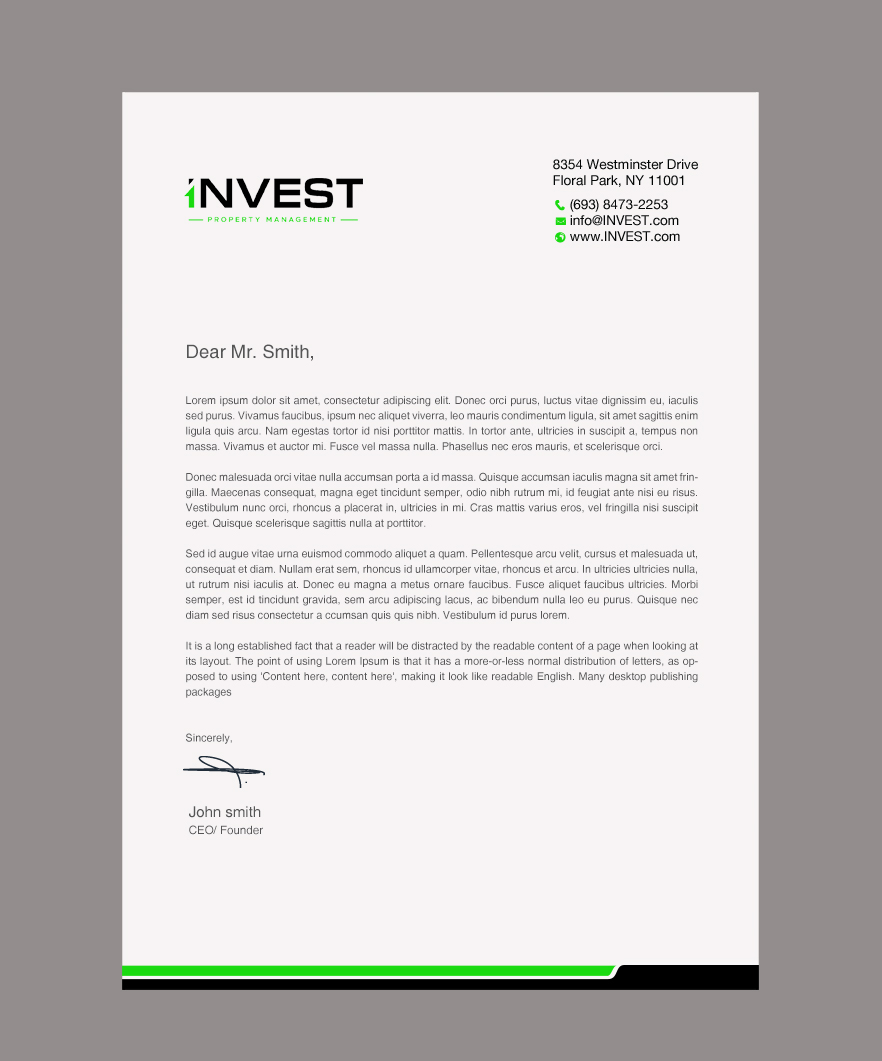 Letterhead Design by chandrayaan.creative for this project | Design #32627958