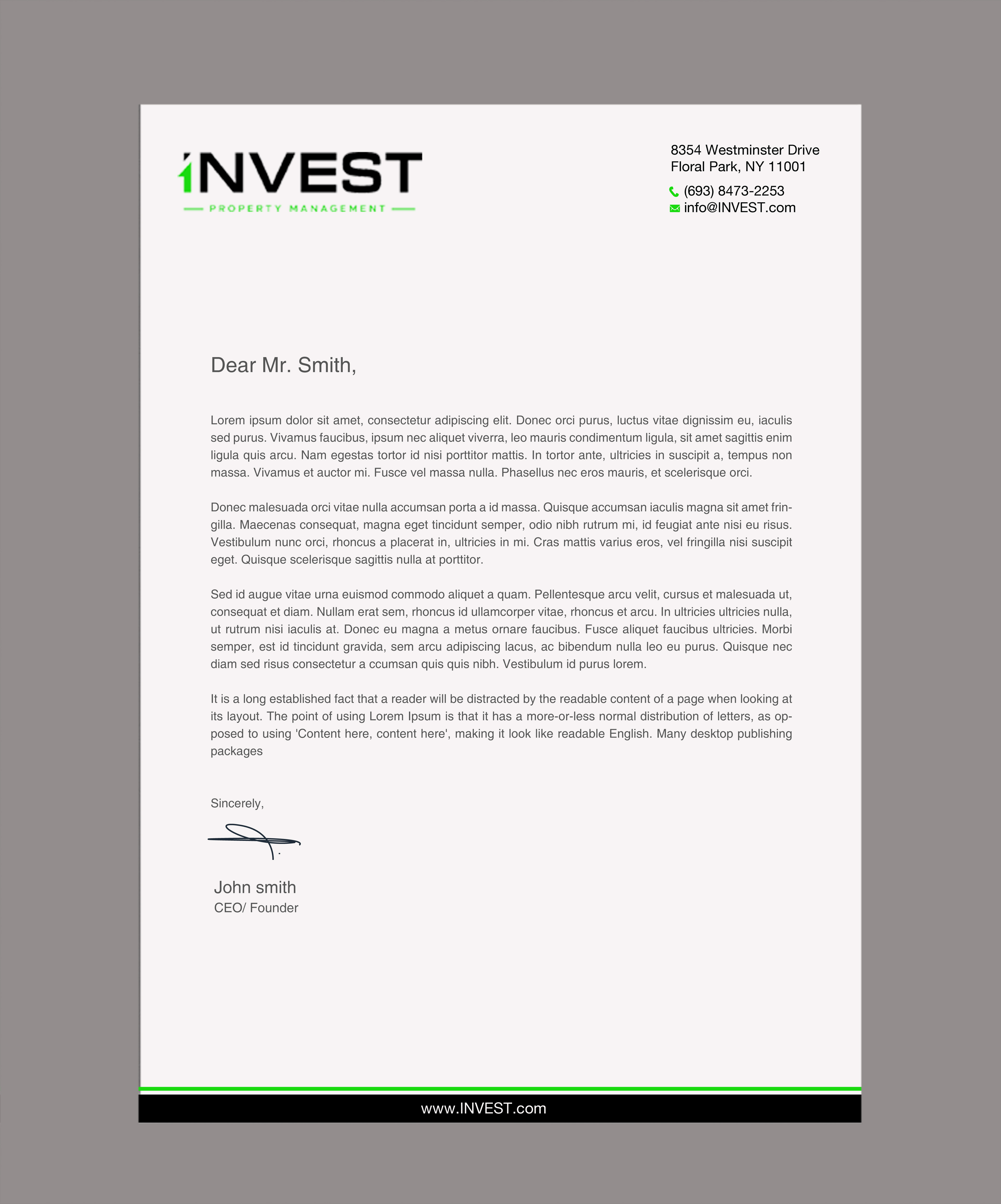 Letterhead Design by chandrayaan.creative for this project | Design #32628058