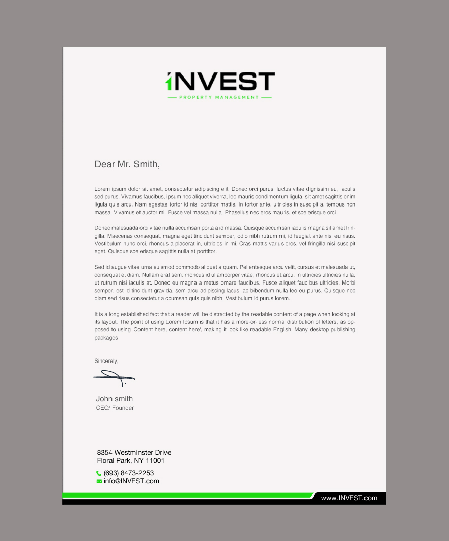 Letterhead Design by chandrayaan.creative for this project | Design #32628067