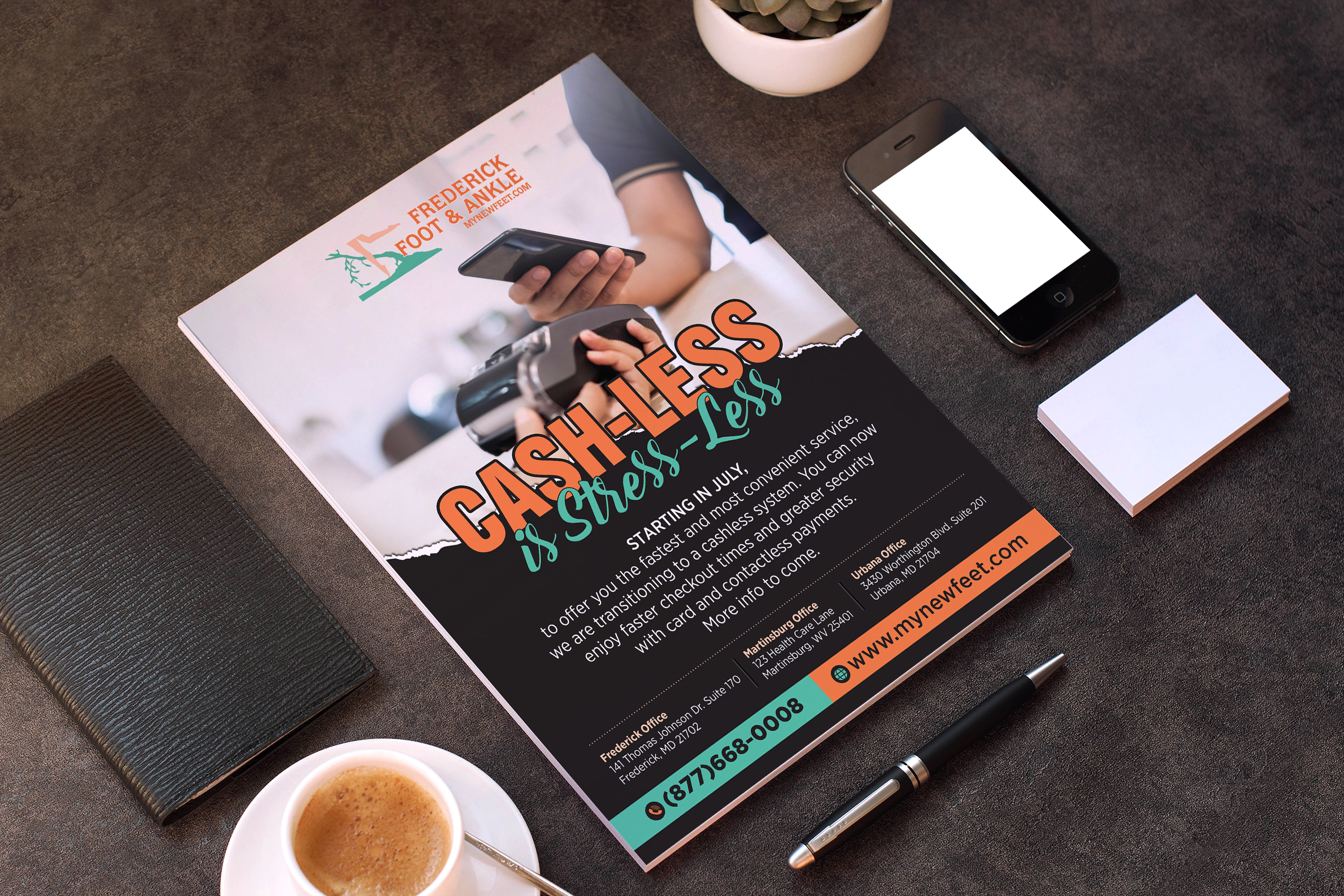 Flyer Design by GraphicsGuru for Frederick Foot & Ankle | Design #32628994