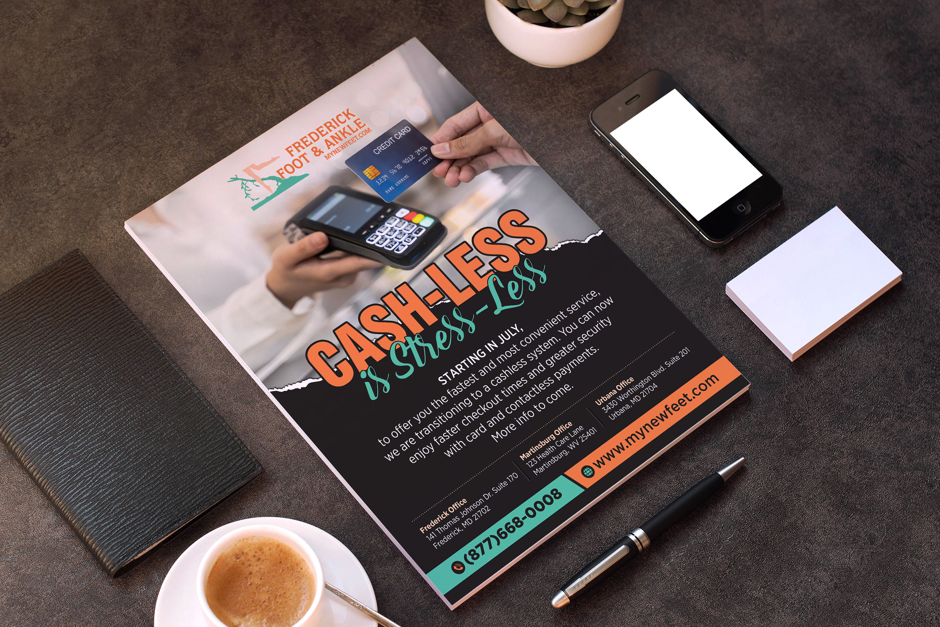 Flyer Design by GraphicsGuru for Frederick Foot & Ankle | Design #32632017