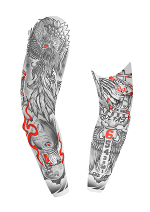 Tattoo design Full Tattoo Sleeve on right arm