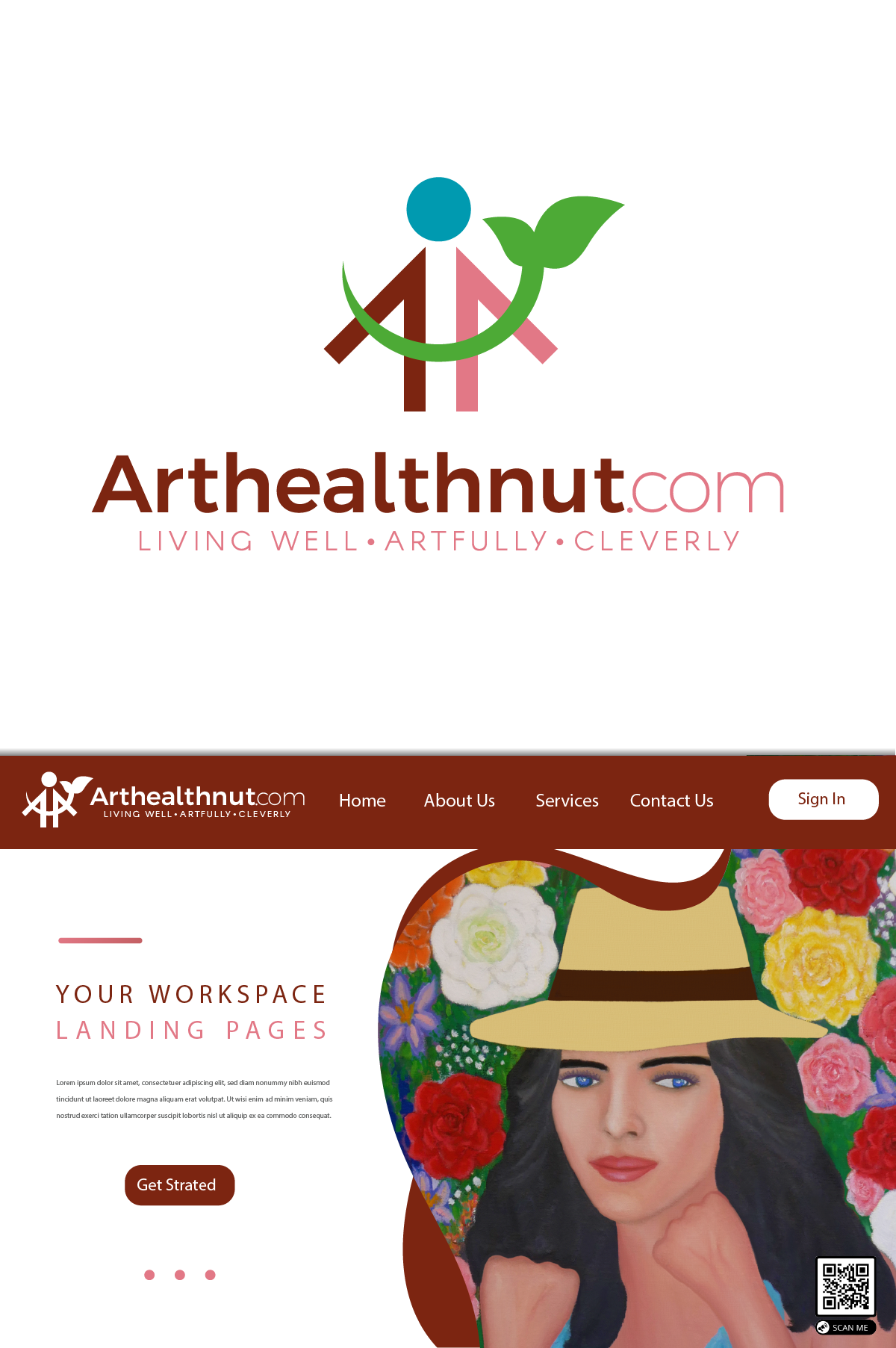 Logo Design by Justin E for ArtHealthNut.com, LLC | Design #32643445