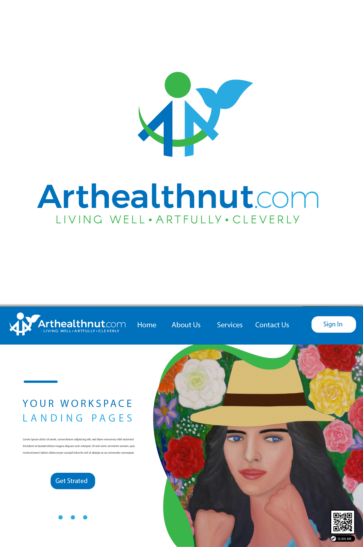 Logo Design by Justin E for ArtHealthNut.com, LLC | Design #32643447