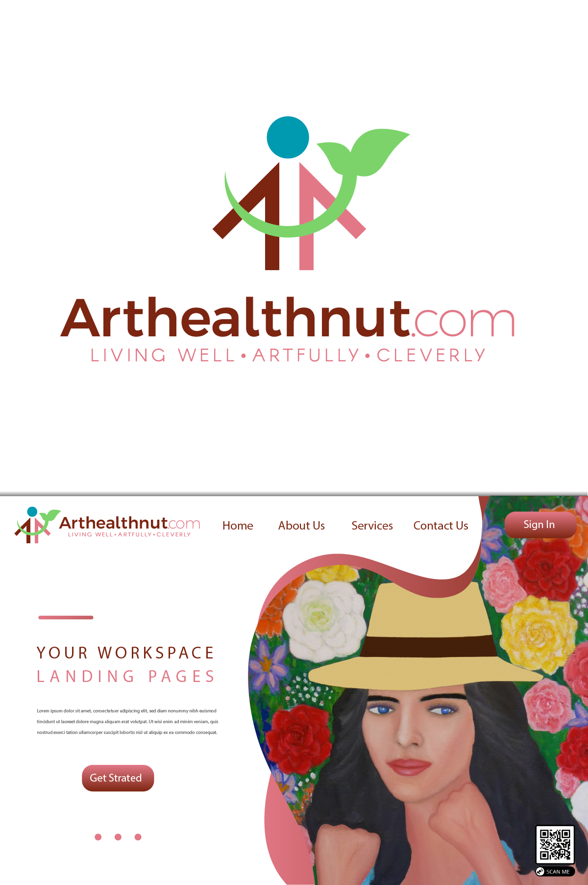 Logo Design by Justin E for ArtHealthNut.com, LLC | Design #32643448