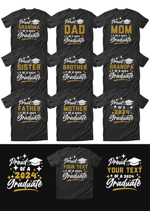 Proud XXXX of a 2024 Graduate T shirt